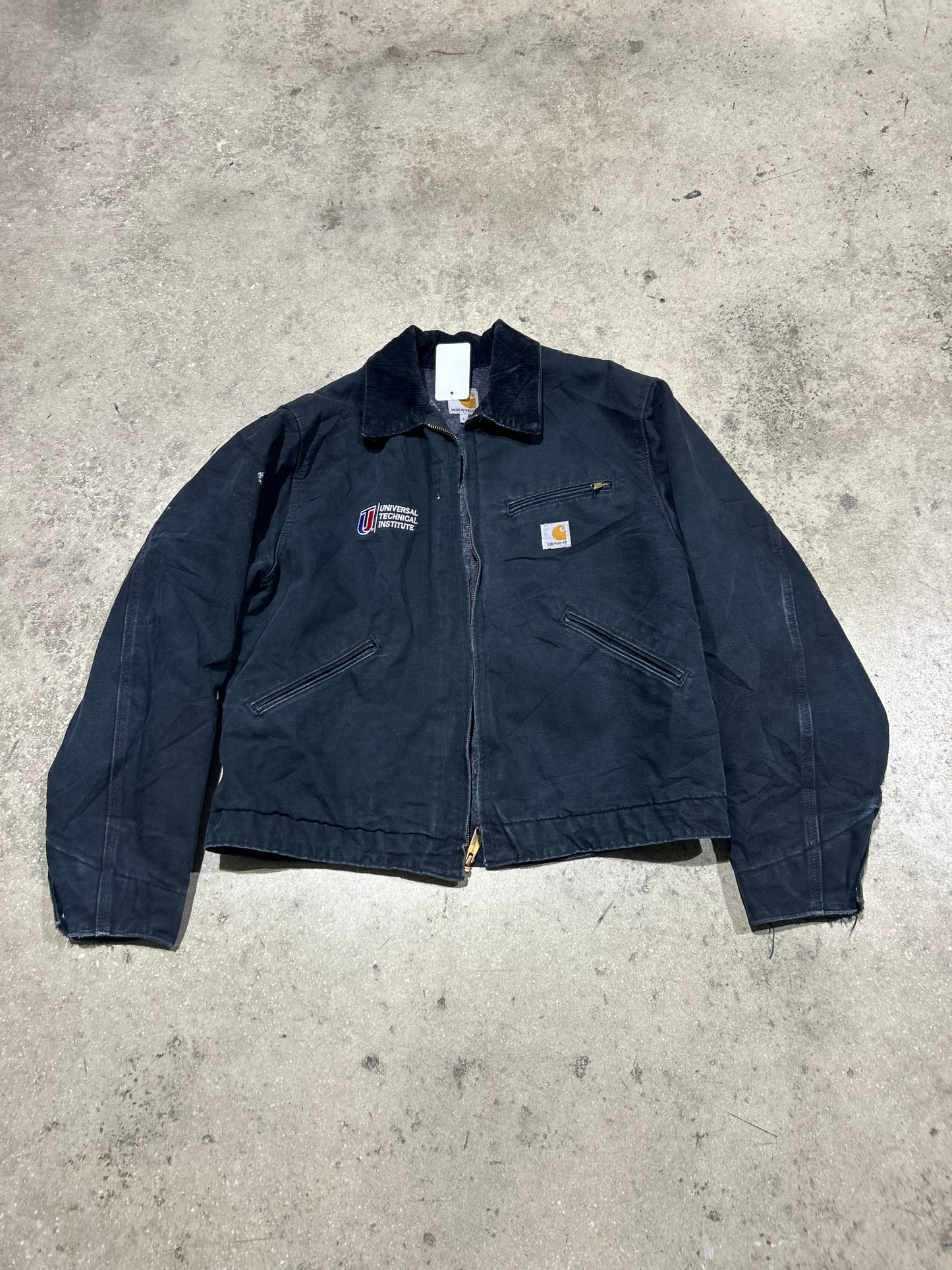 Carhartt Universal Technical Institute Detroit Plaid Liner Jacket - Faded Black Size L