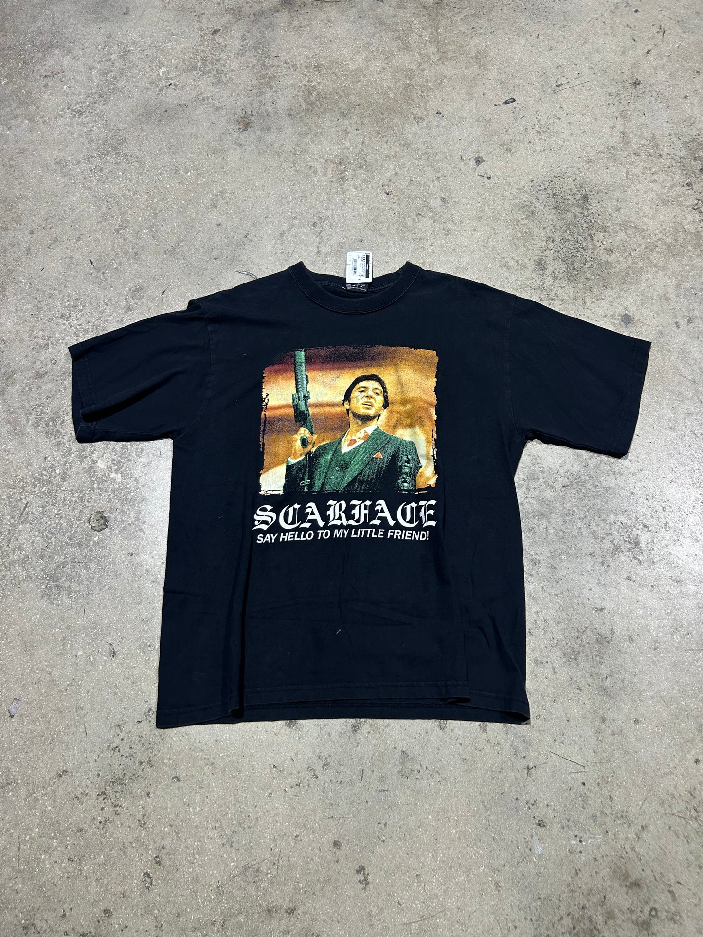 Scarface Say Hello To My Little Friend Tee - Black Size XL