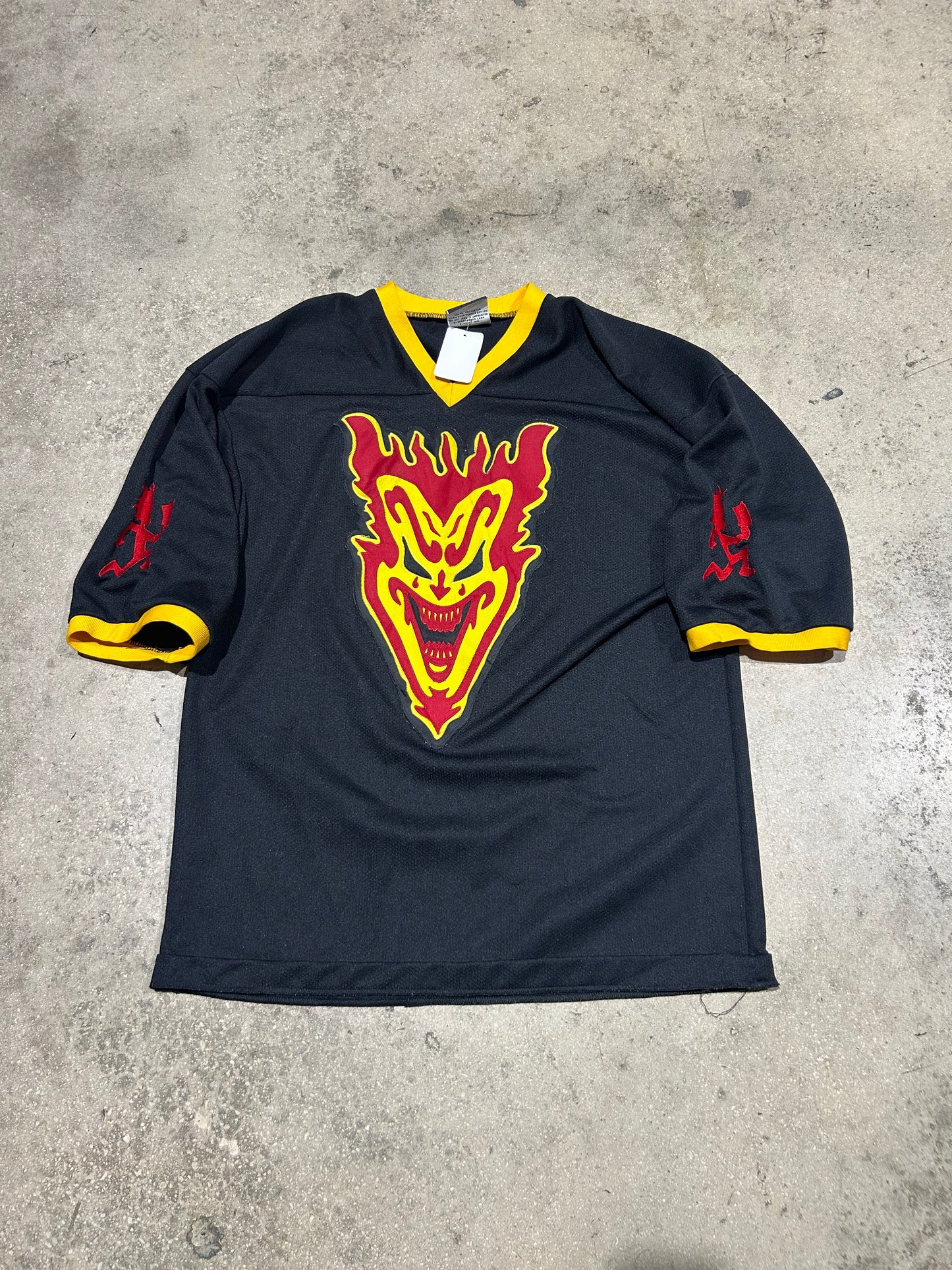ICP Devil/Clown Hockey Jersey - Black/Red/Yellow Size XL