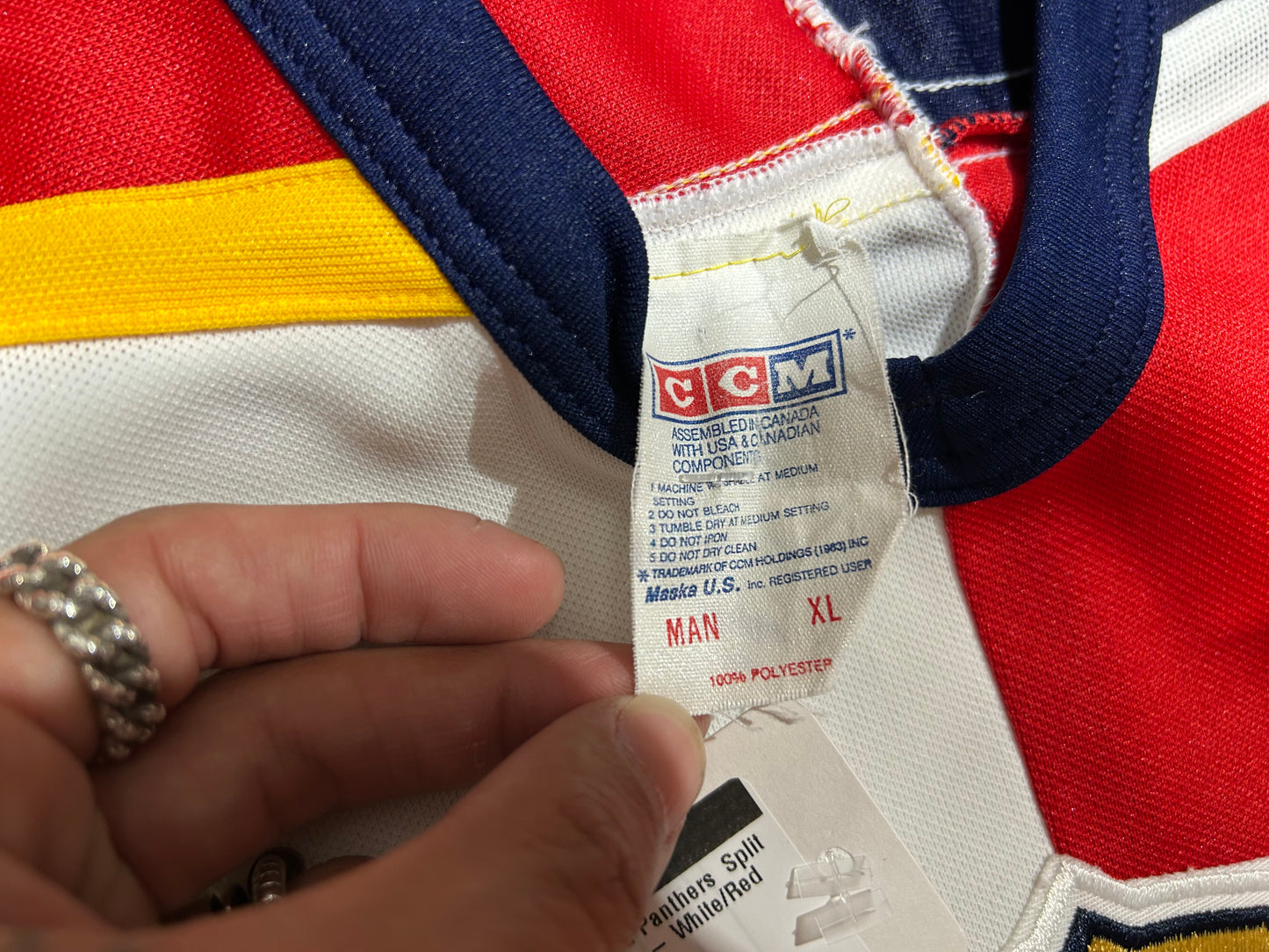 Florida Panthers Split Jersey - White/Red Size XL