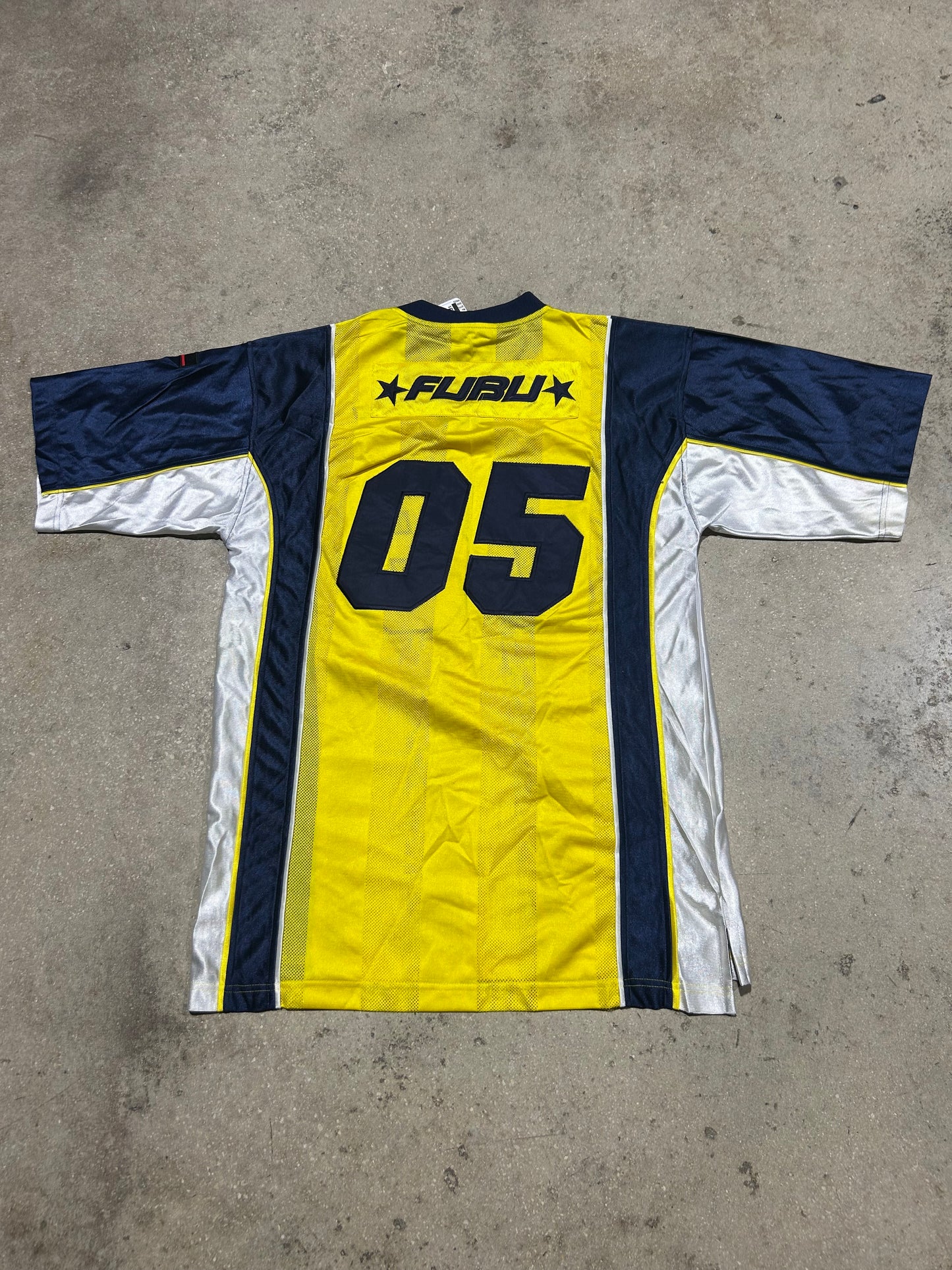 Fubu Football Jersey - Gold/Navy Size Medium