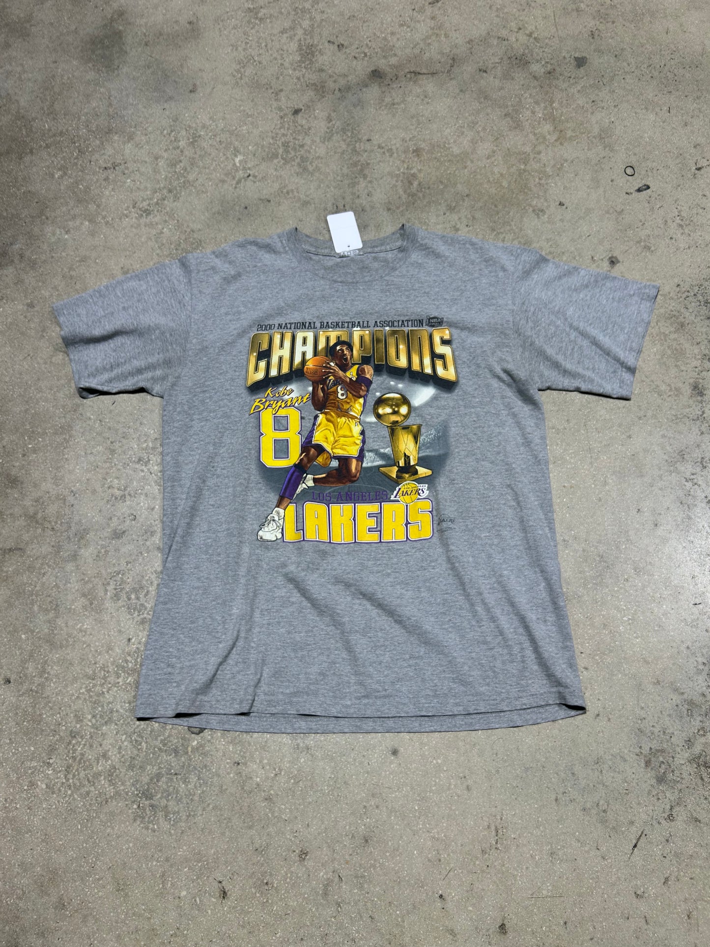 2000 Kobe Bryant Champion Dunk Tee - Grey Size XXL