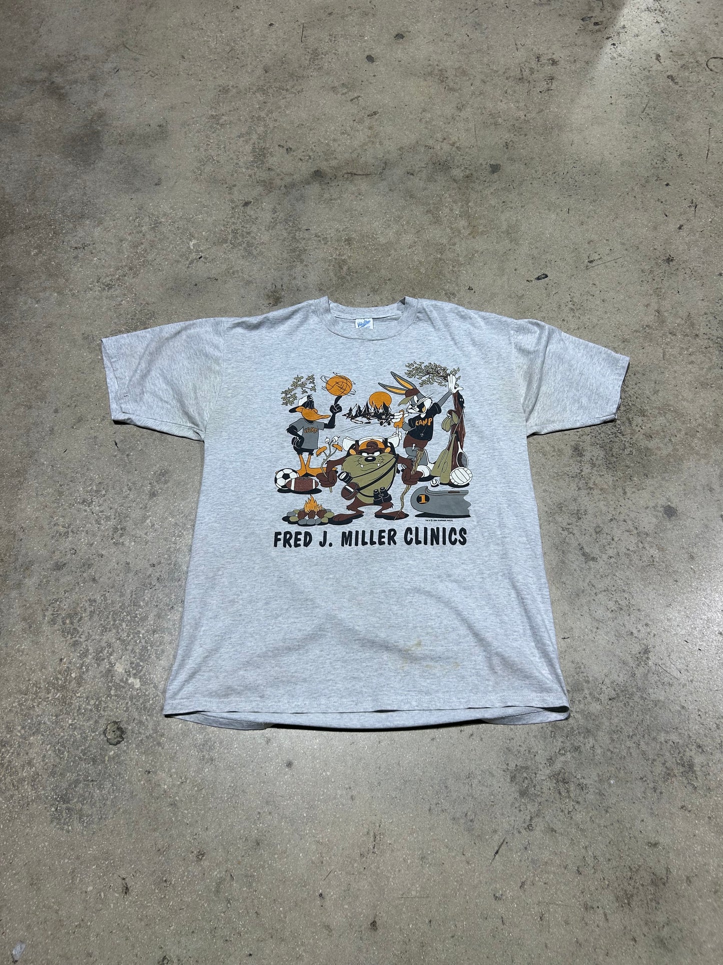 1994 Looney Tunes Camp Tee - Ash Grey Size XL