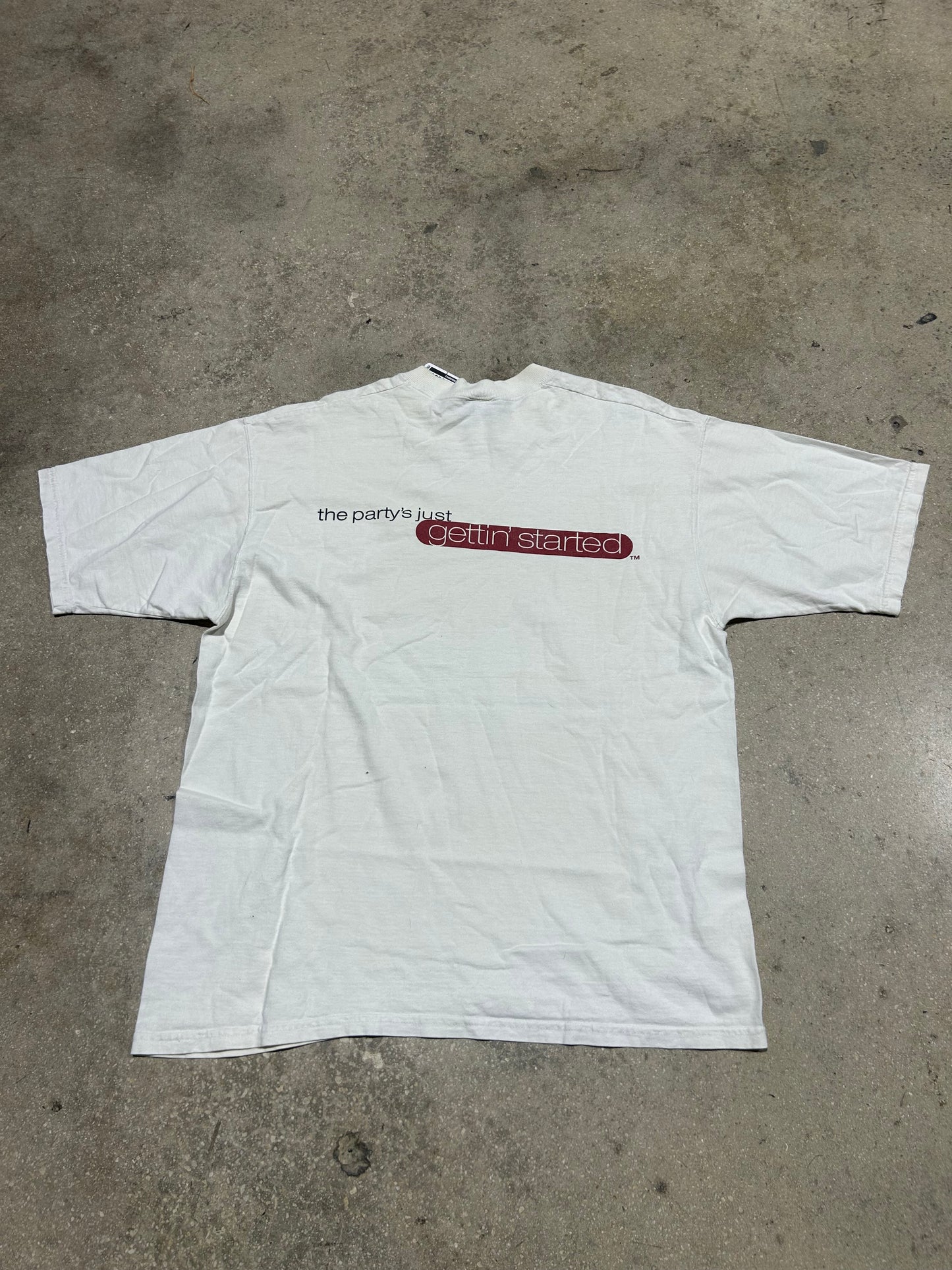 Playboy Tv Party Just Getting Started Tee - White Size Large