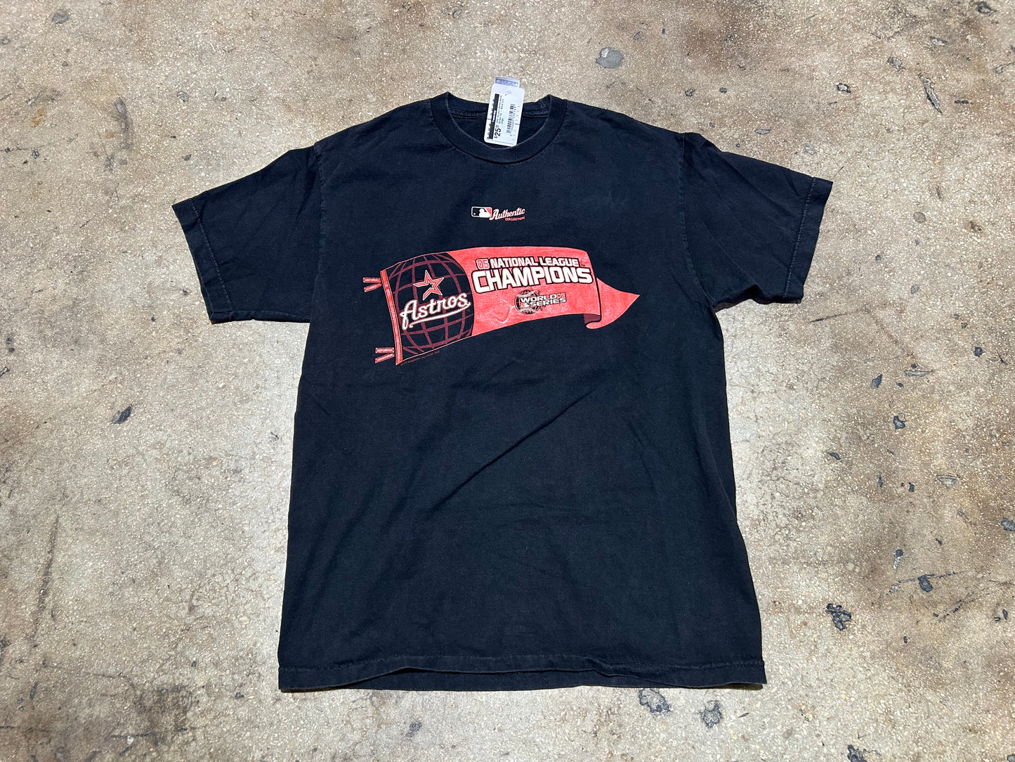 2005 Houston Astros World Series Tee - Black Size Large