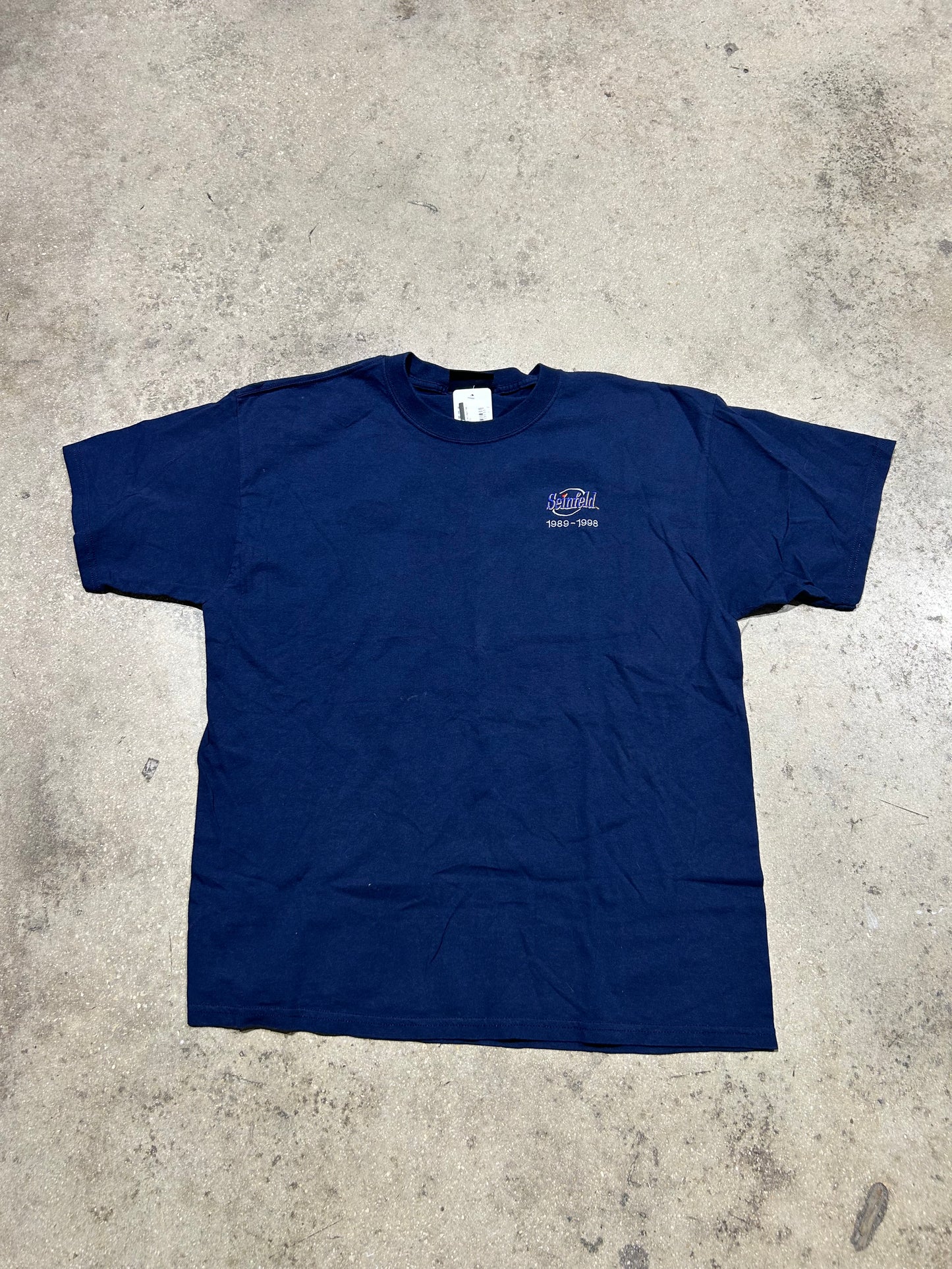 Seinfeld Little Logo Tee - Navy Size XL