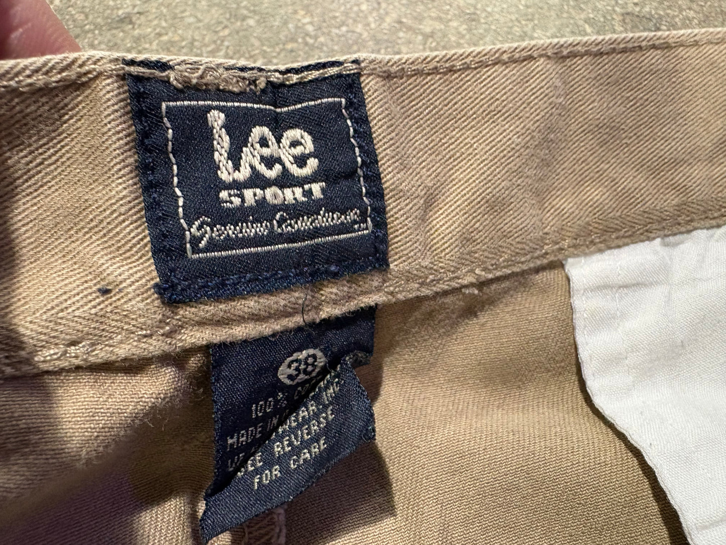 90s Lee Sport Miami Dolphins Chino Shorts - Khaki Size 36