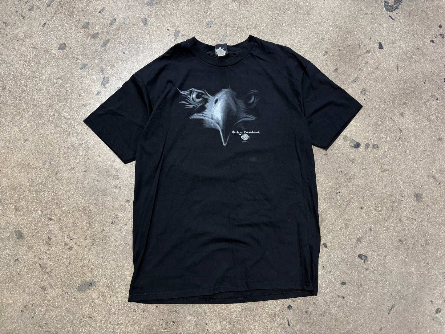 2002 Harley Davidson Shadow Eagle Mississippi Tee - Black Size 2XL