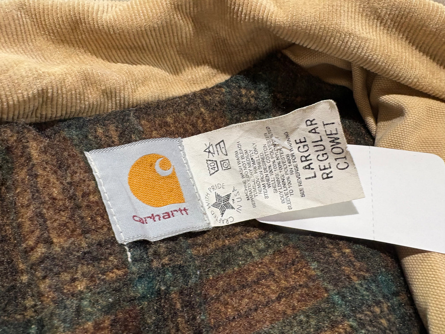 Carhartt Blanket Lined Work Jacket - Khaki Size Large