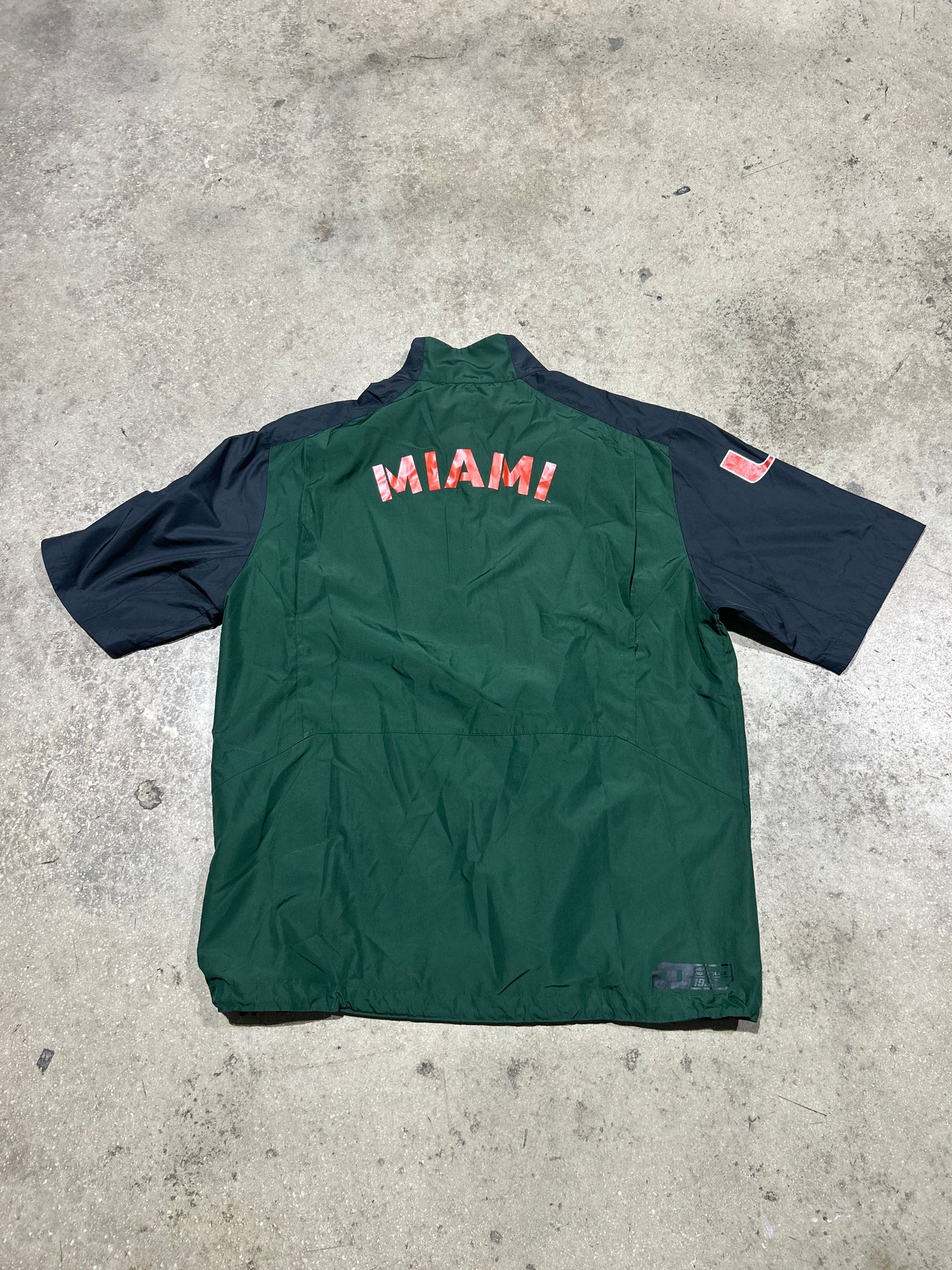 Miami Hurricanes Windbreaker - Green/Black Size XL