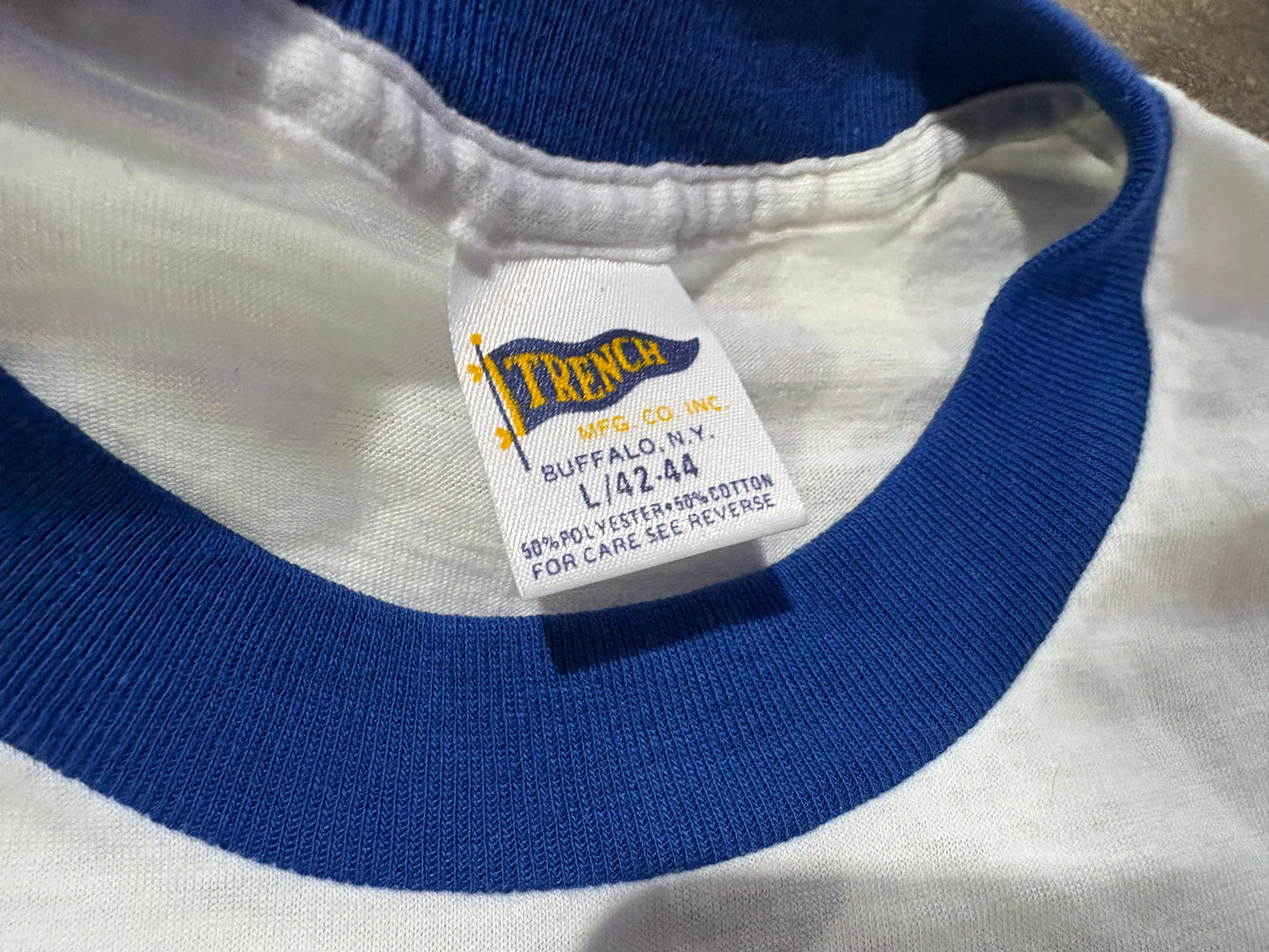 1985 Super Bowl XIX Ringer Tee - White Size Large