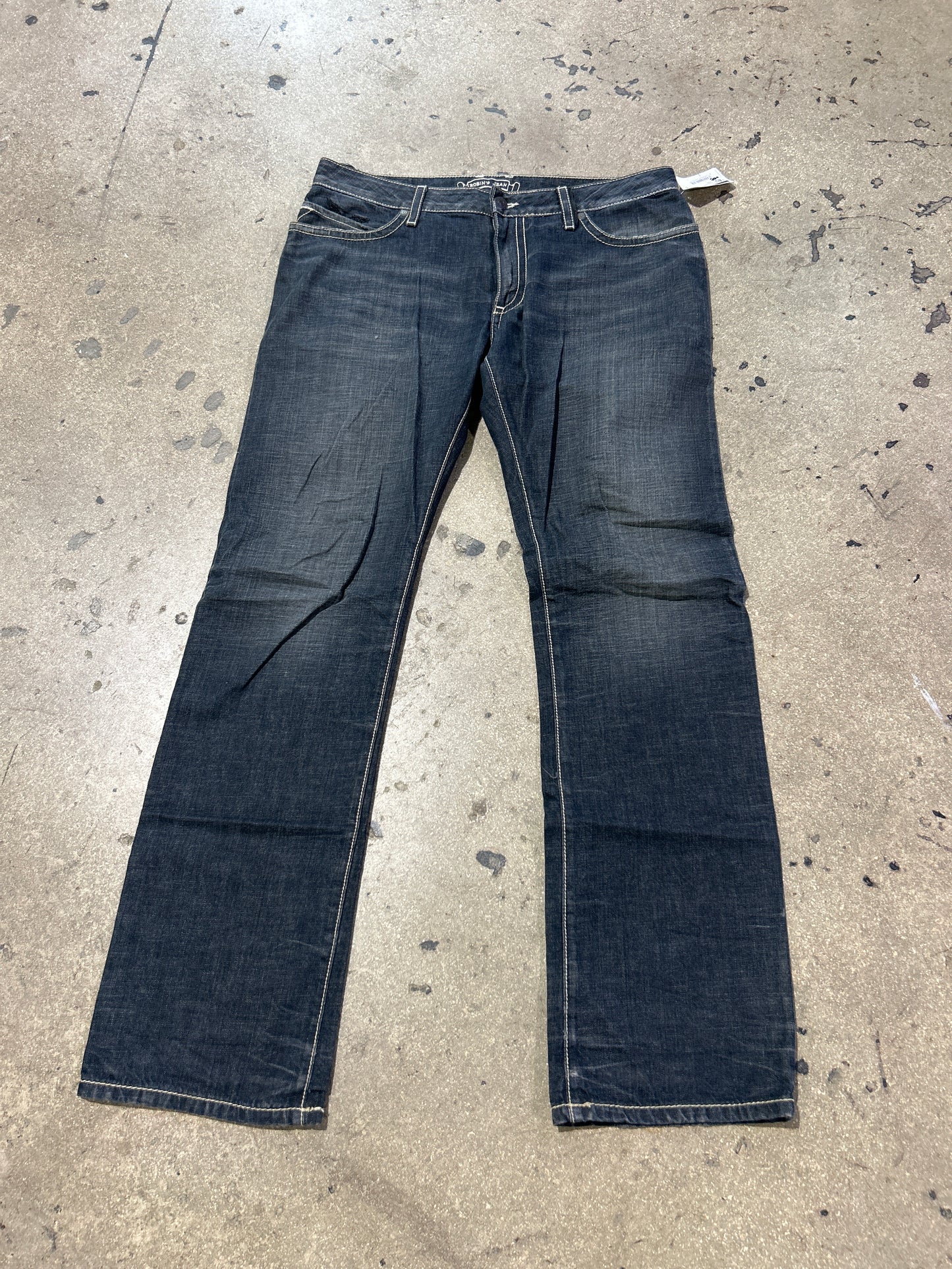 Robin's Jean Studded Back Pocket Denim - Blue Size 36x34