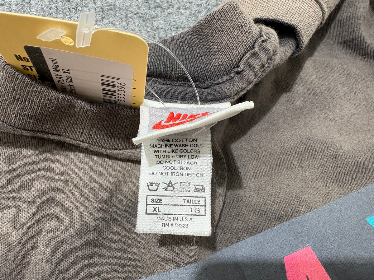 Faded Nike PLAY Miami Tee - Black Size XL