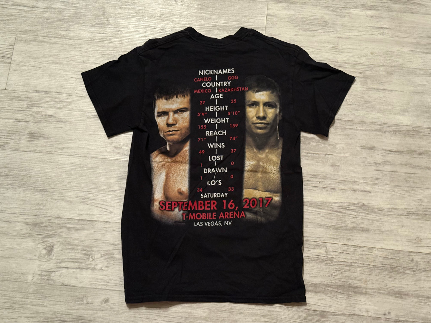 Canelo Vs. GGG Tee - Black Size Small