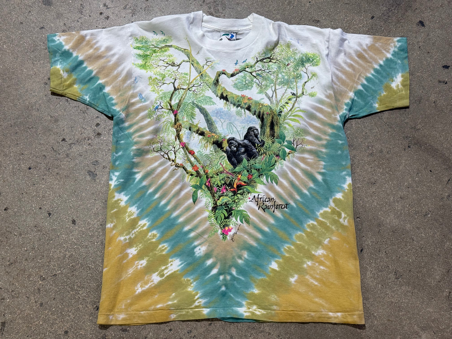 1992 Liquid Blue African Rain Forest Tee Size XL