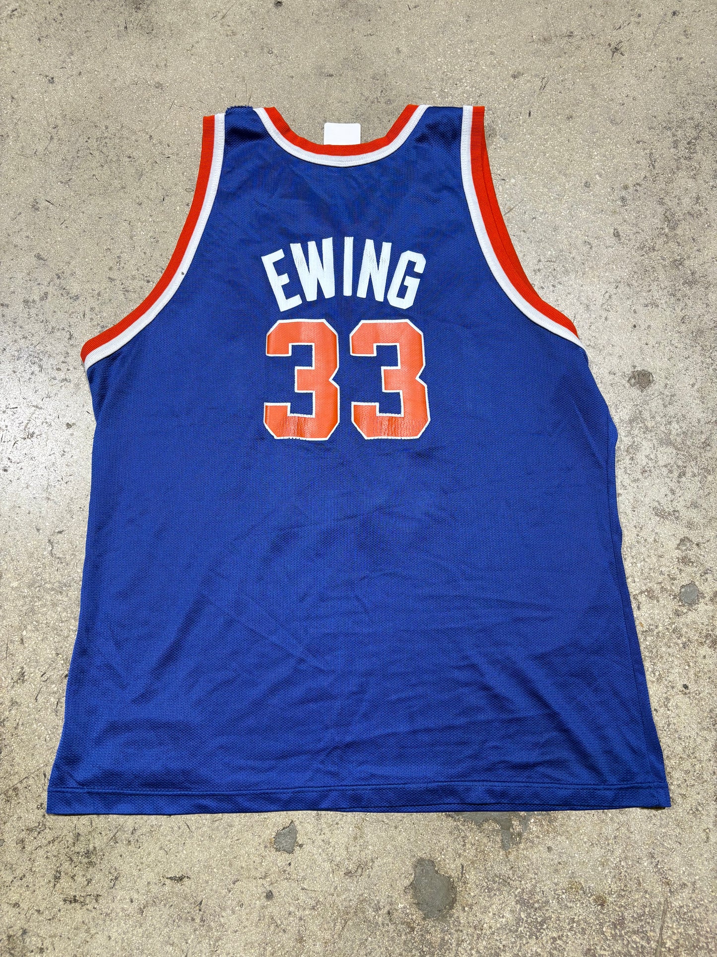 Champion NY Knicks Ewing #33 Jersey - Blue Size 48/XL