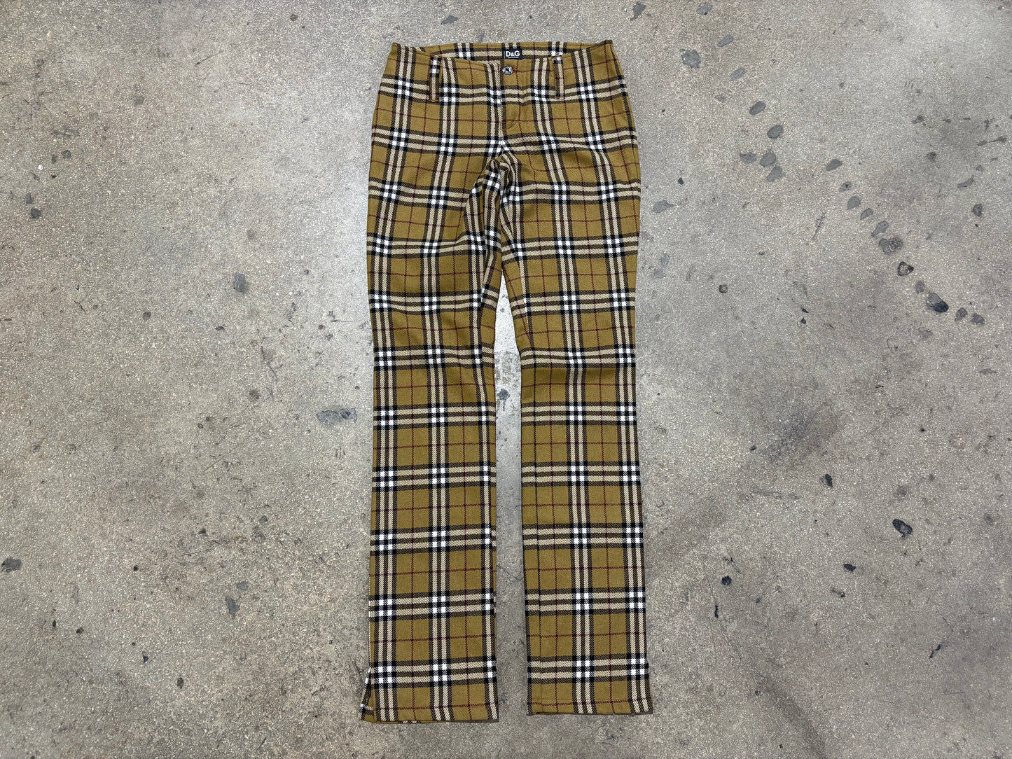 Womens Dolce & Gabbana Plaid Pants - Size 27