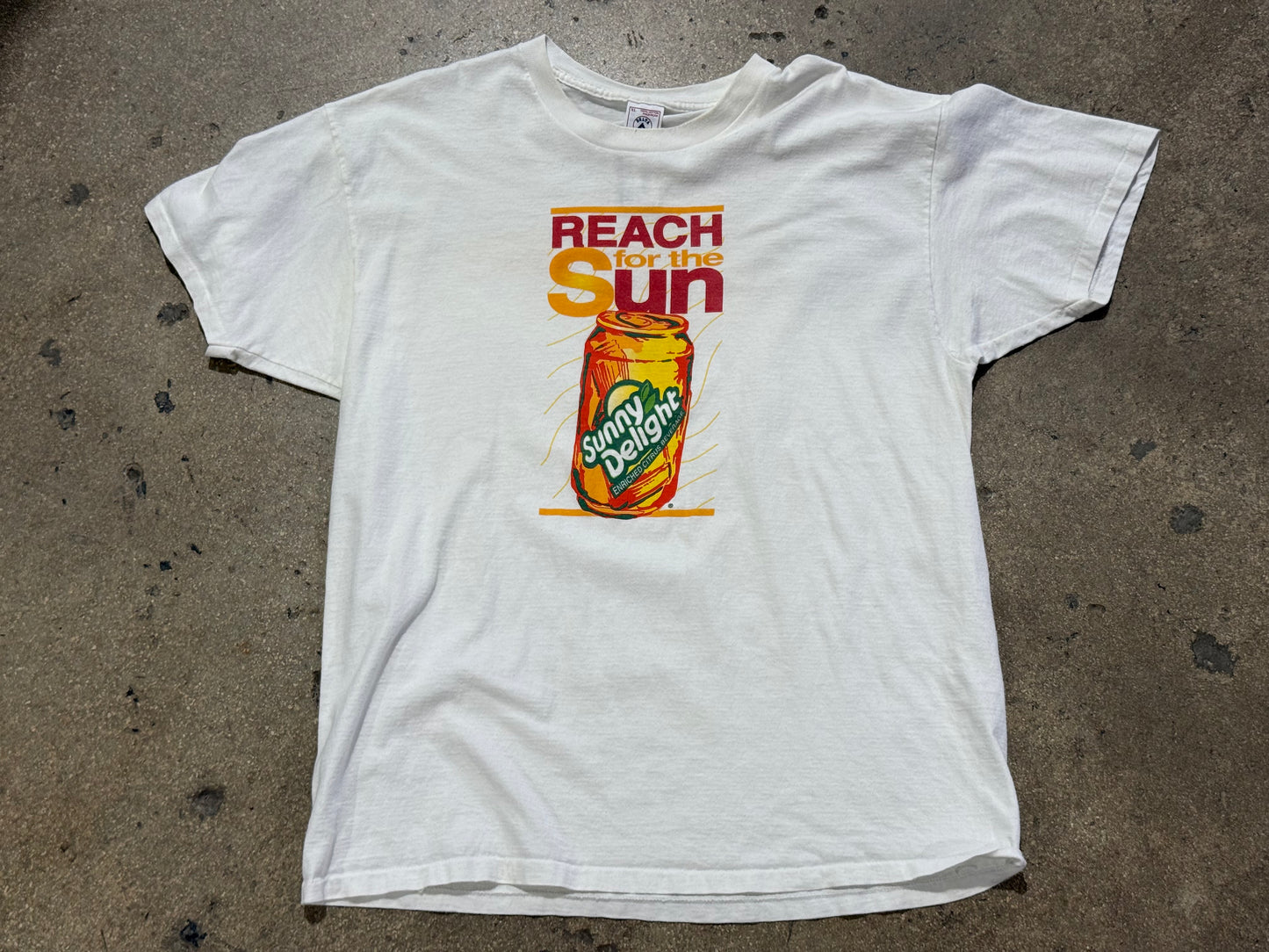 90s Sunny Delight Reach For The Sun Tee - White Size XL