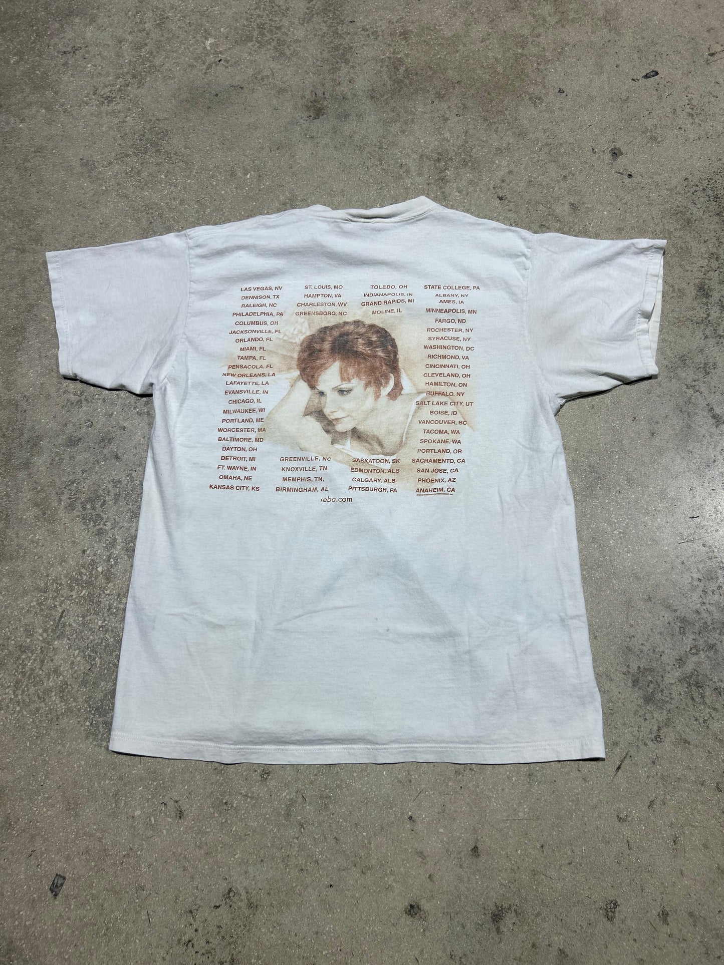 1998 Reba Tour Tee - White Size XL