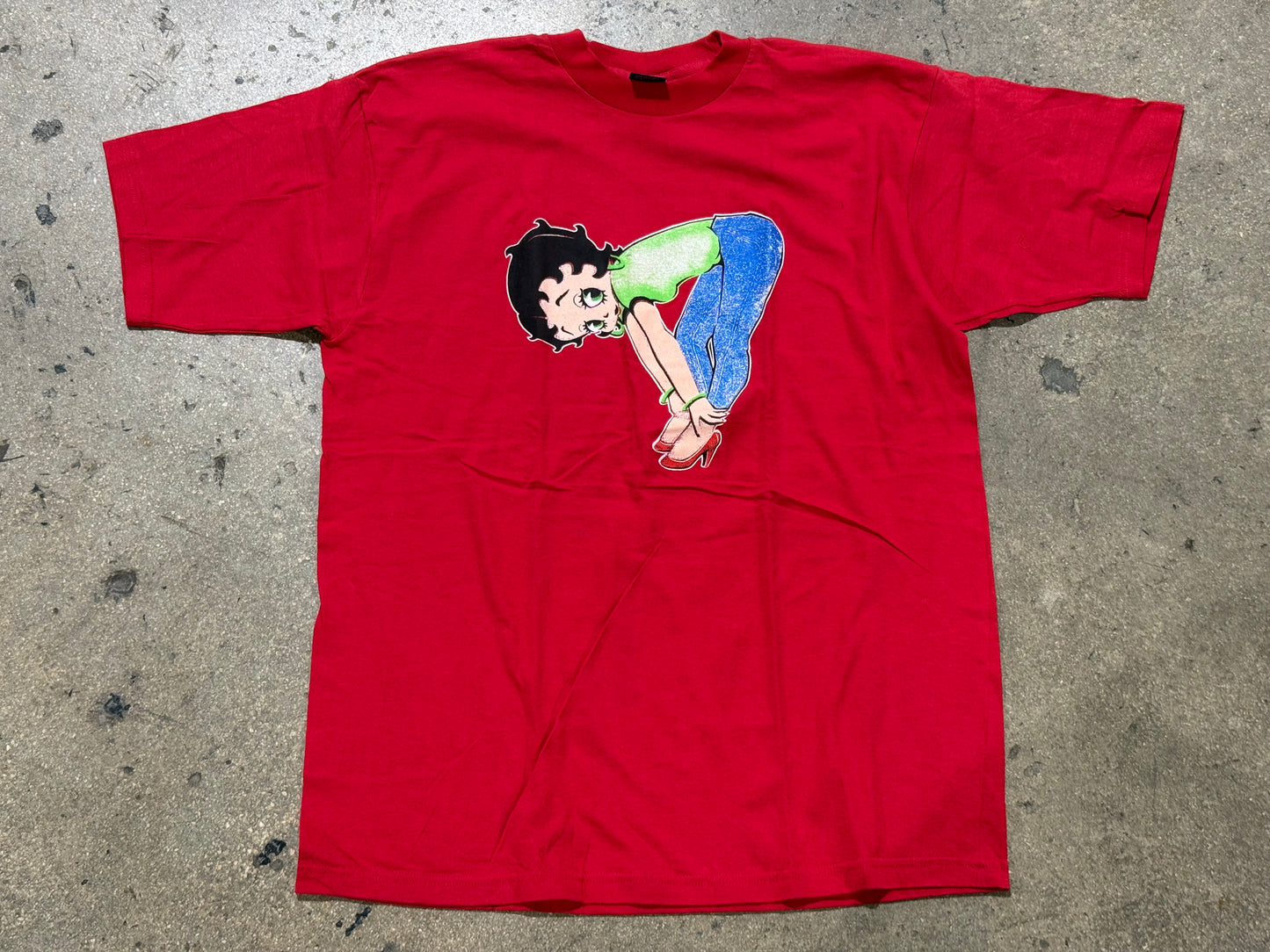 Betty Boop Bent Over Tee - Red