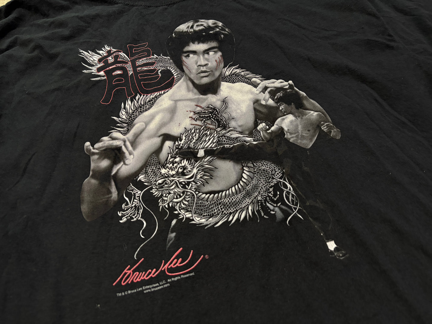 Bruce Lee Long Sleeve Tee - Black Size Large
