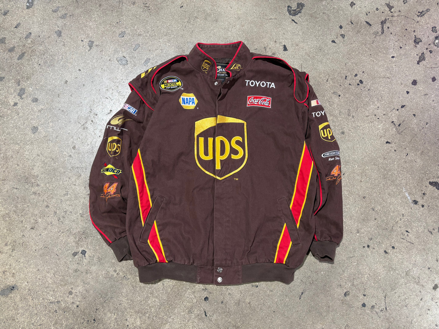 NASCAR UPS Toyota Racing Jacket - Brown Size XXL