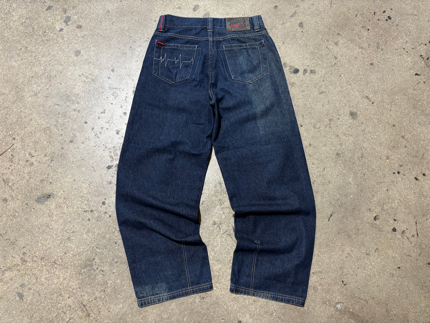 Womens Fubu Baggy Jeans - Dark Wash Size Medium