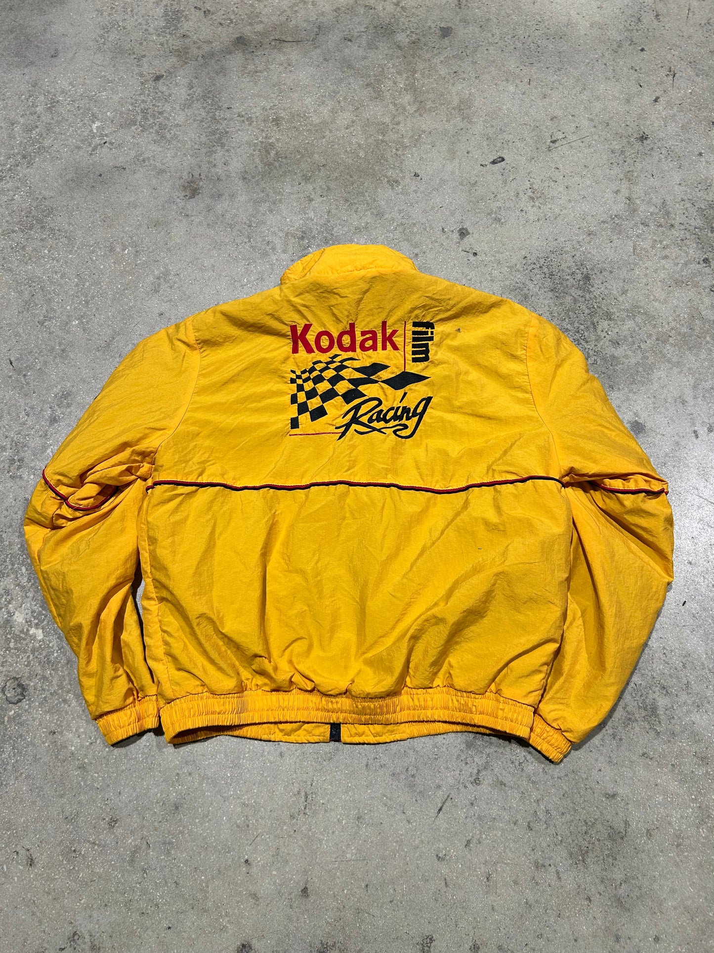 Kodak Film Racing Nascar Jacket - Yellow Size Large