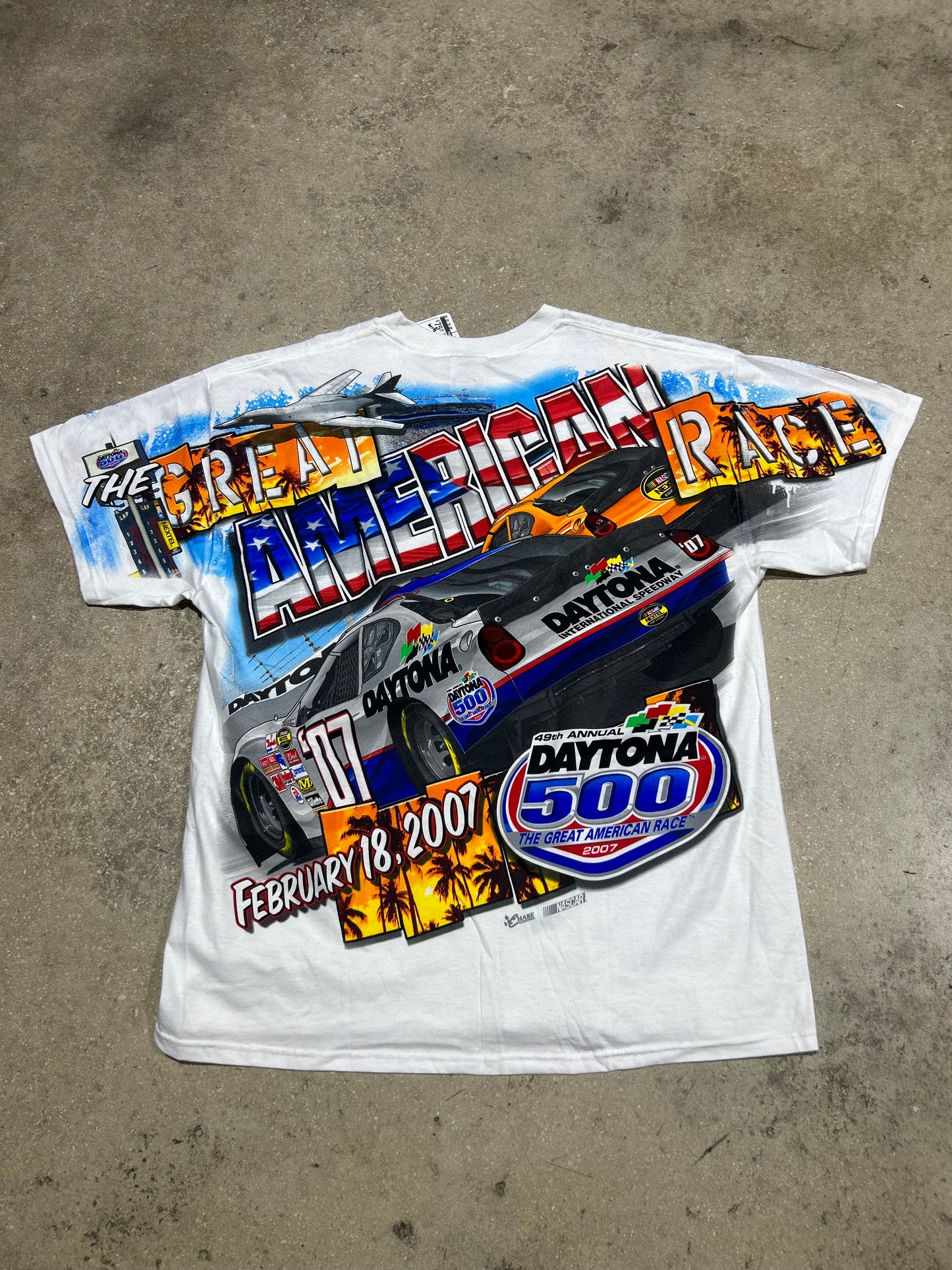 2007 Daytona 500 AOP Tee - White Size XL