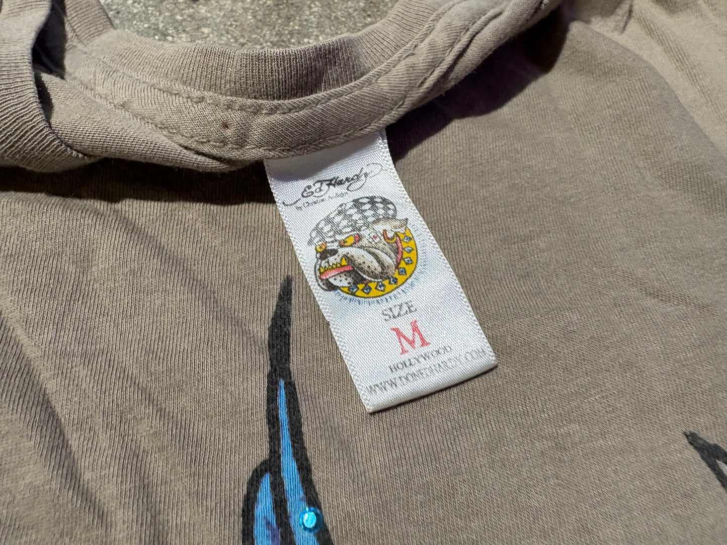 Womens Ed Hardy Love Tee - Olive Size Medium