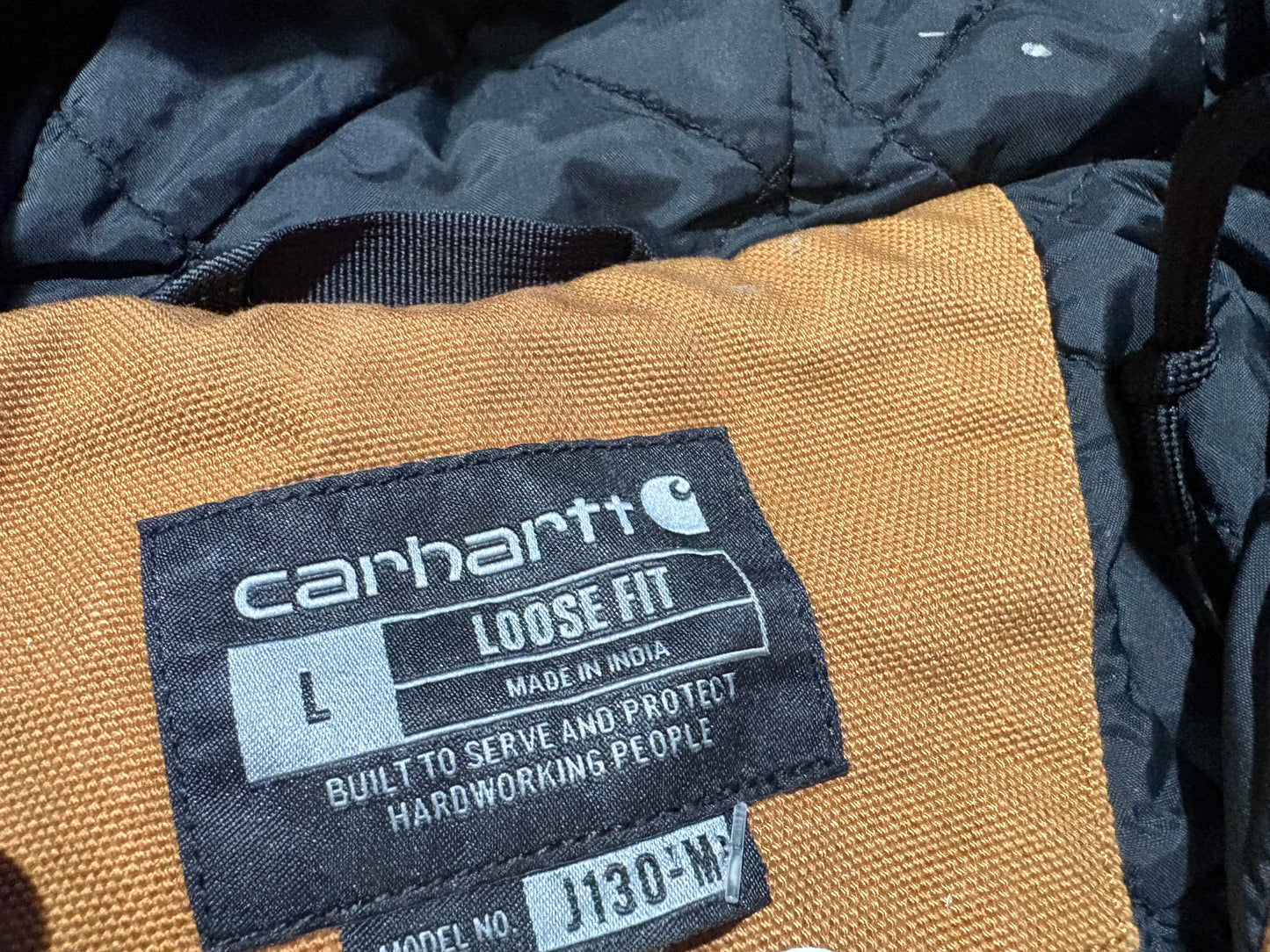 Carhartt Hoodie Jacket - Khaki Size Large