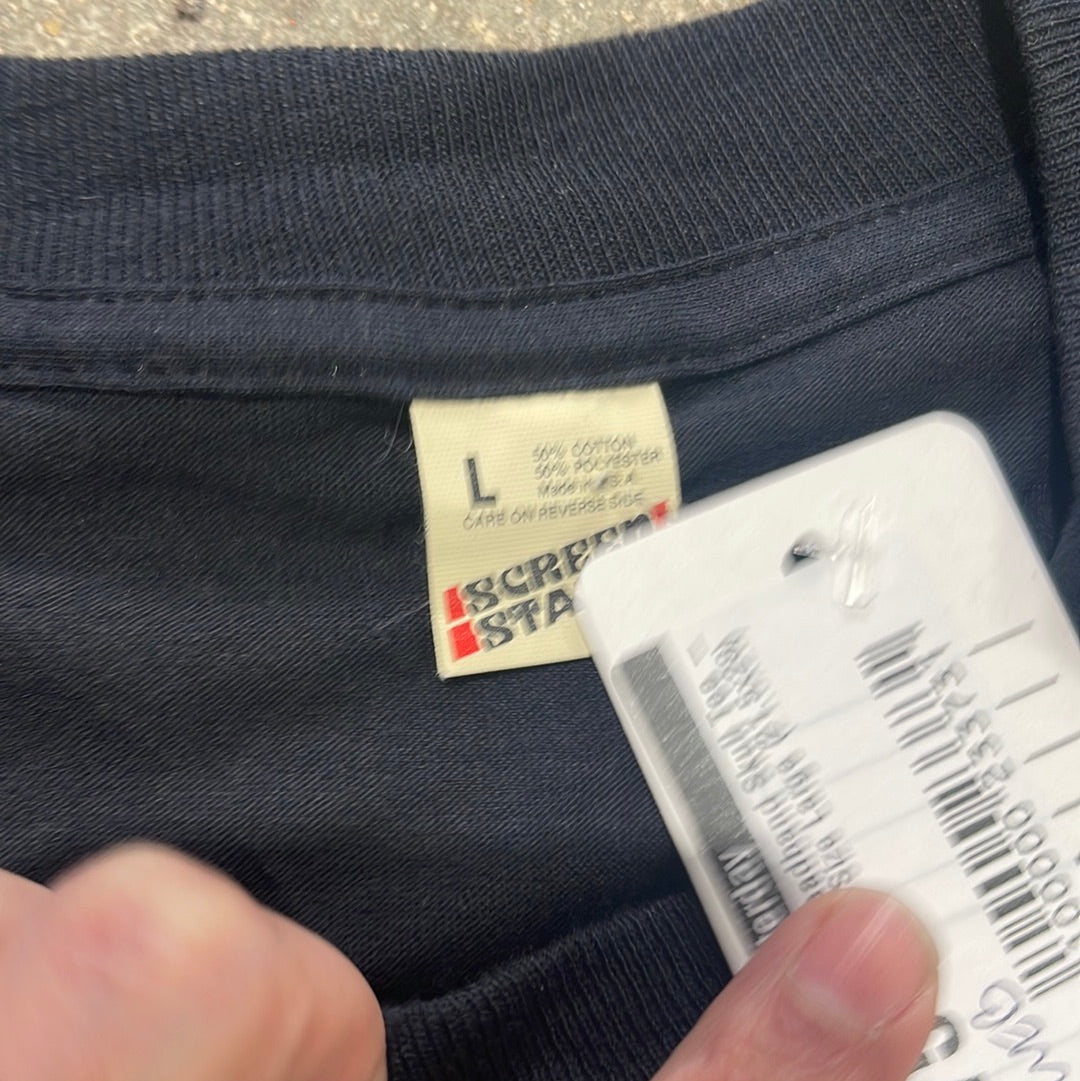 80s Headband Skull Tee - Black Size Large