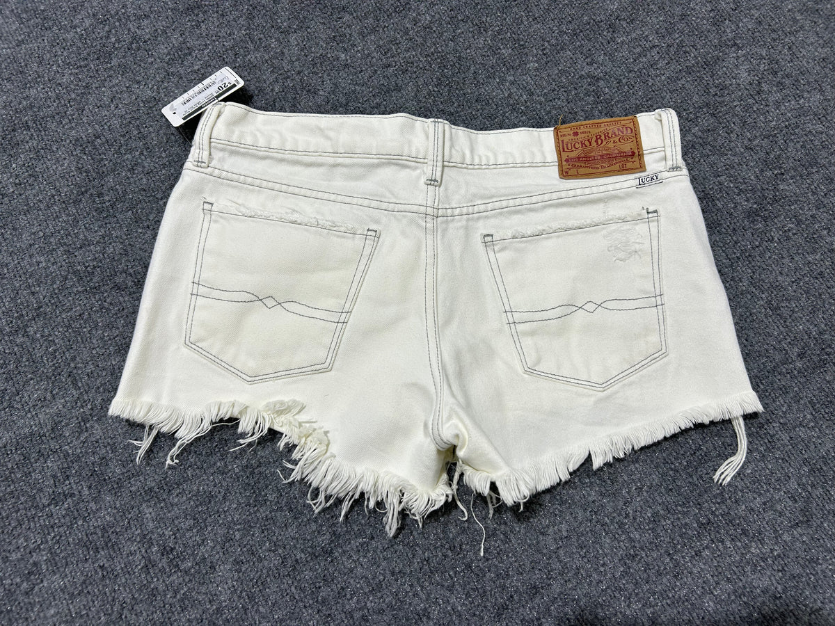 WMNS Lucky Brand Booty Shorts - White Size 28