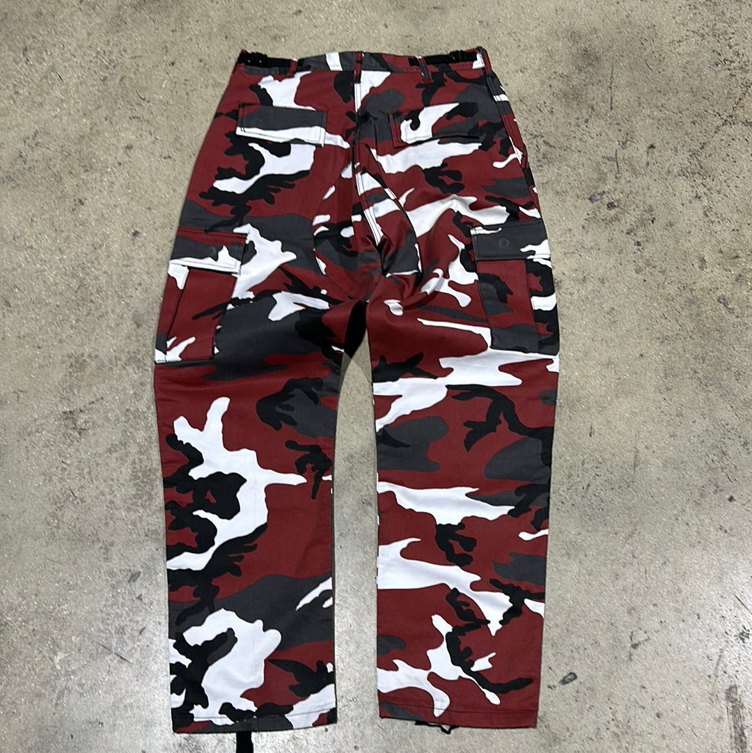 Urban Camo Fatigues - Red Camo Size 32x31
