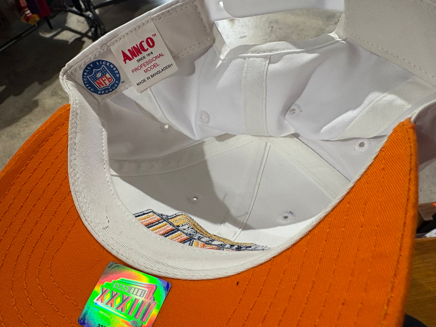 1999 Super Bowl XXIII Miami Snapback - White/ Orange