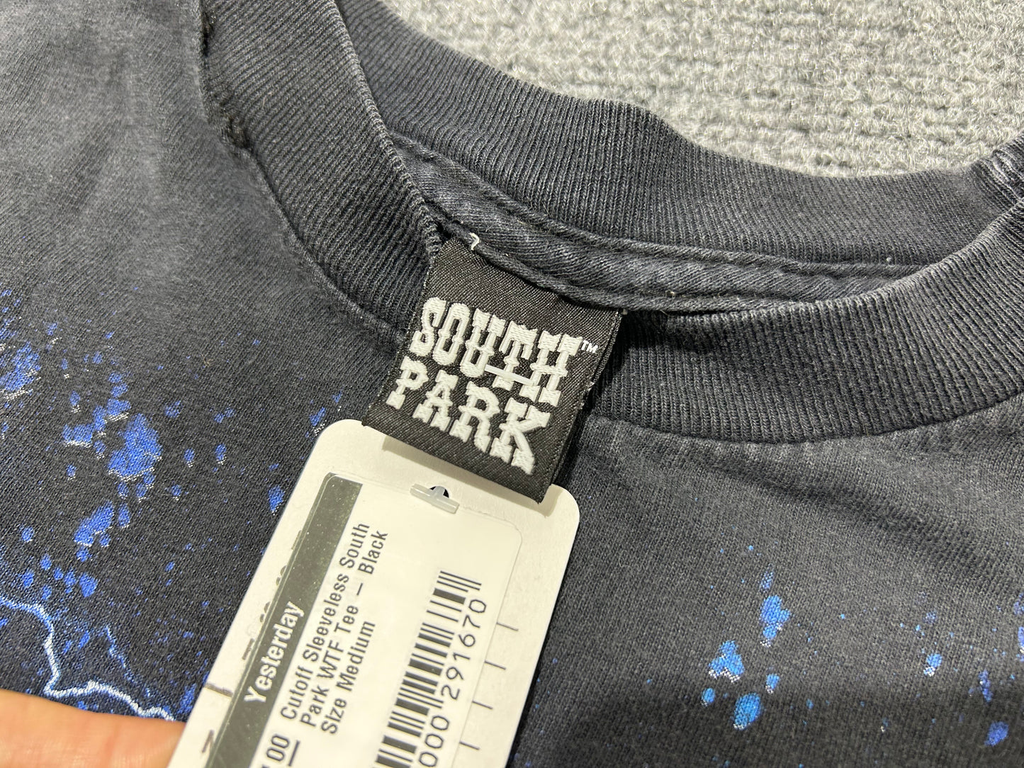 Cutoff Sleeveless South Park WTF Tee - Black Size Medium