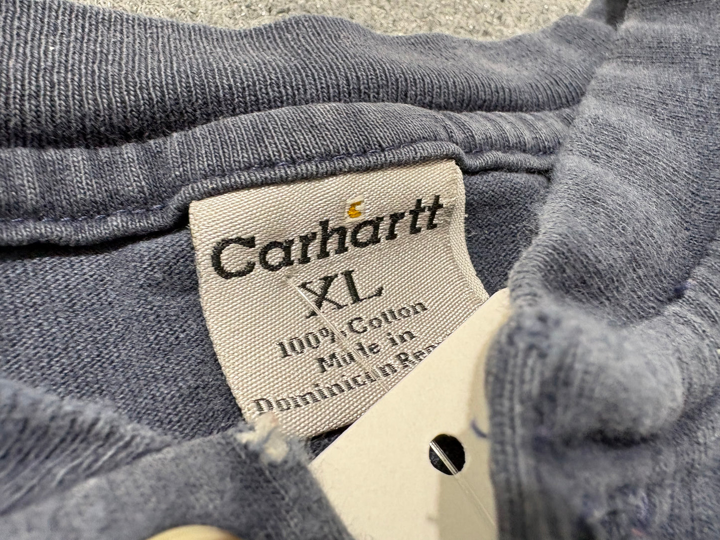 Carhartt Henley Long Sleeve - Faded Navy Size XL