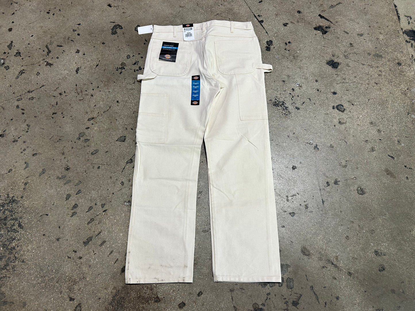 Dickies Relaxed Fit Utility Pants - Cream Size 36 x 34