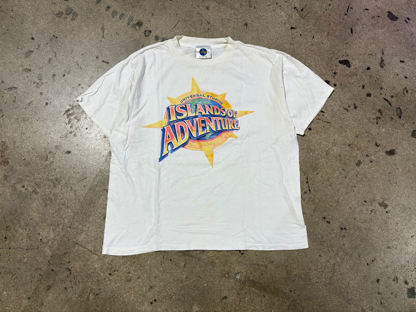 Faded Islands Of Advendture Logo Tee - White Size XL