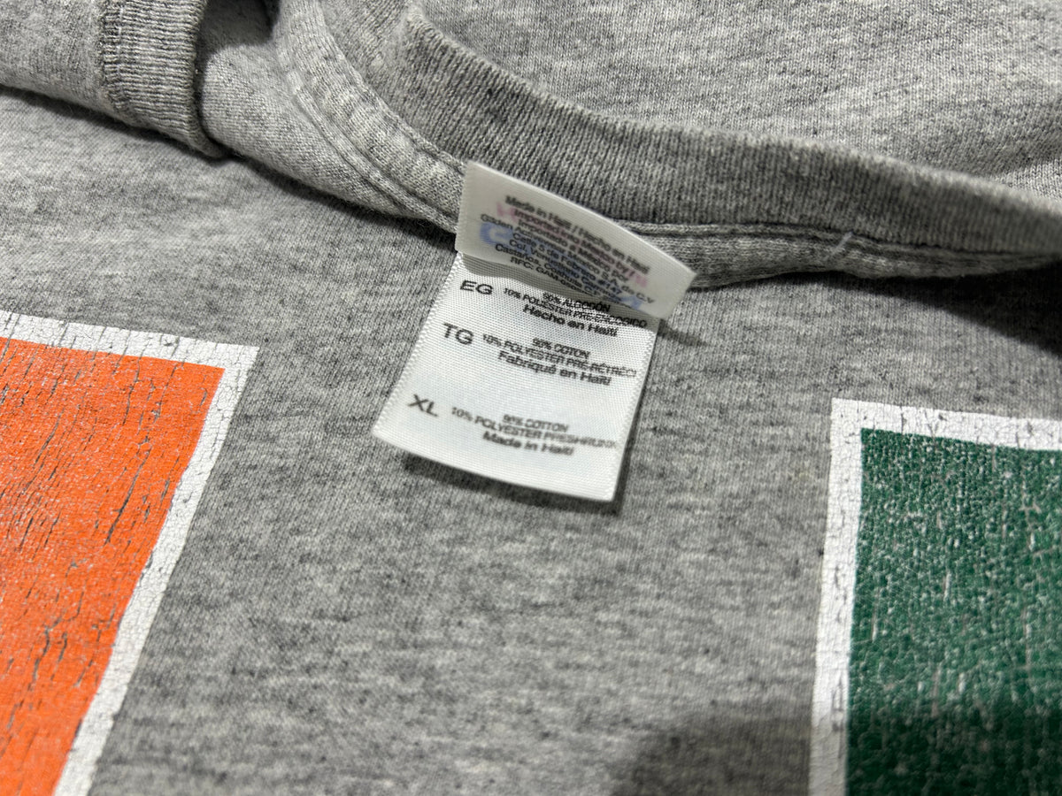 University Of Miami Chevy Cutoff Tee - Gray Size XL