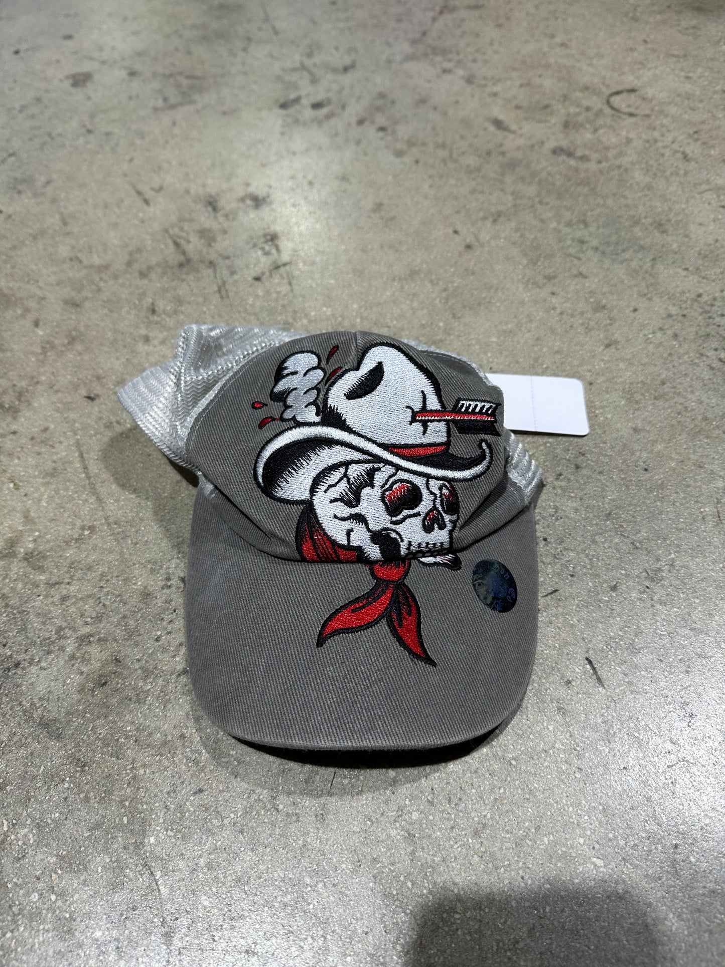Ed Hardy Arrowhead Skull Hat - Grey