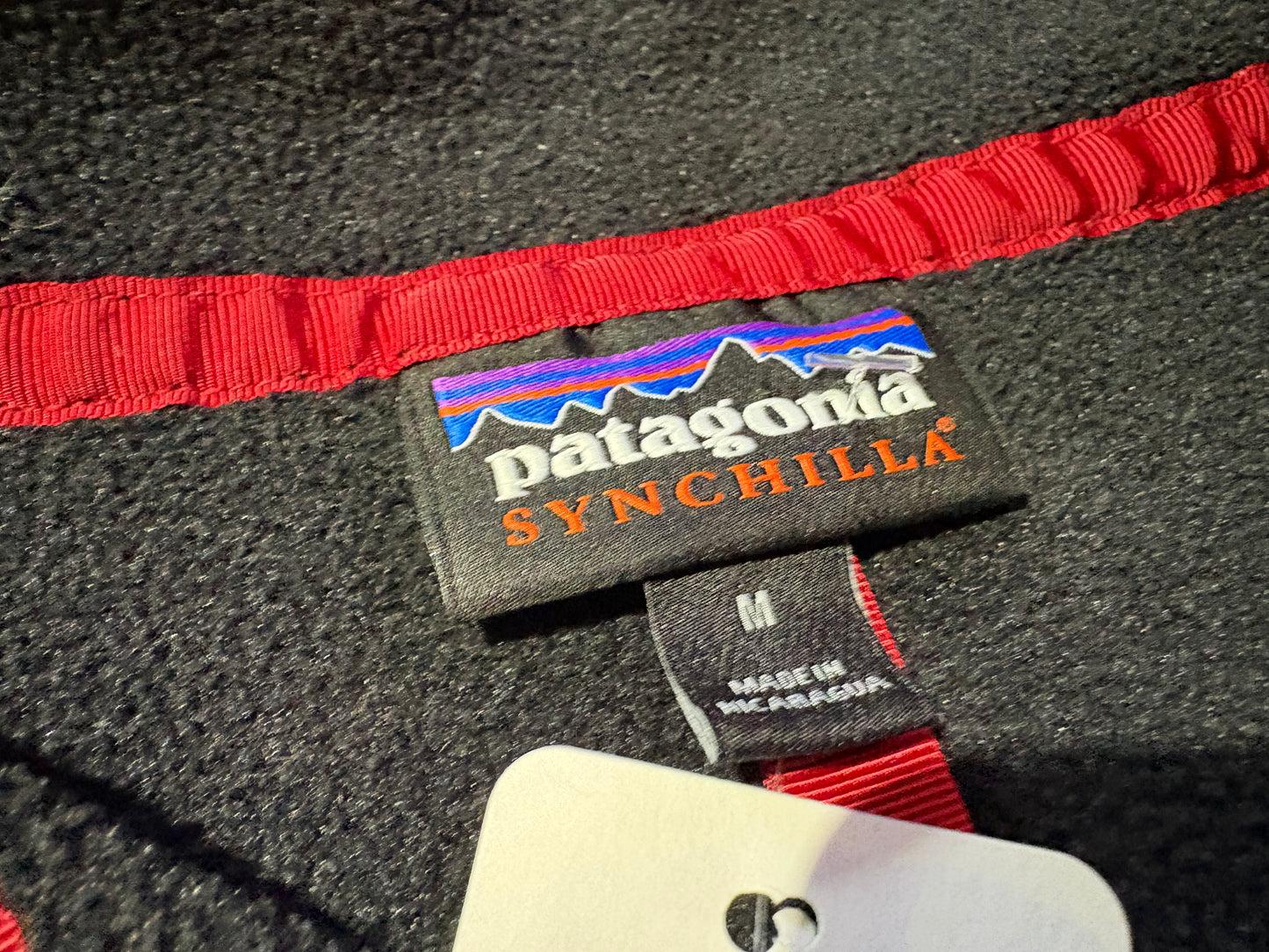 Patagonia Chest Pokcet Fleece Jacket - Black/ Purple Size Medium