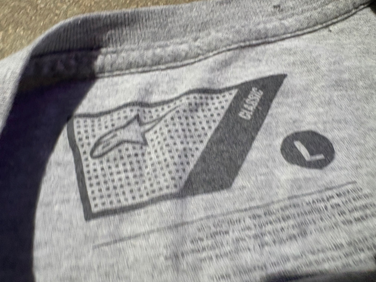 Alpinestars Logo Tee - Grey Size Large