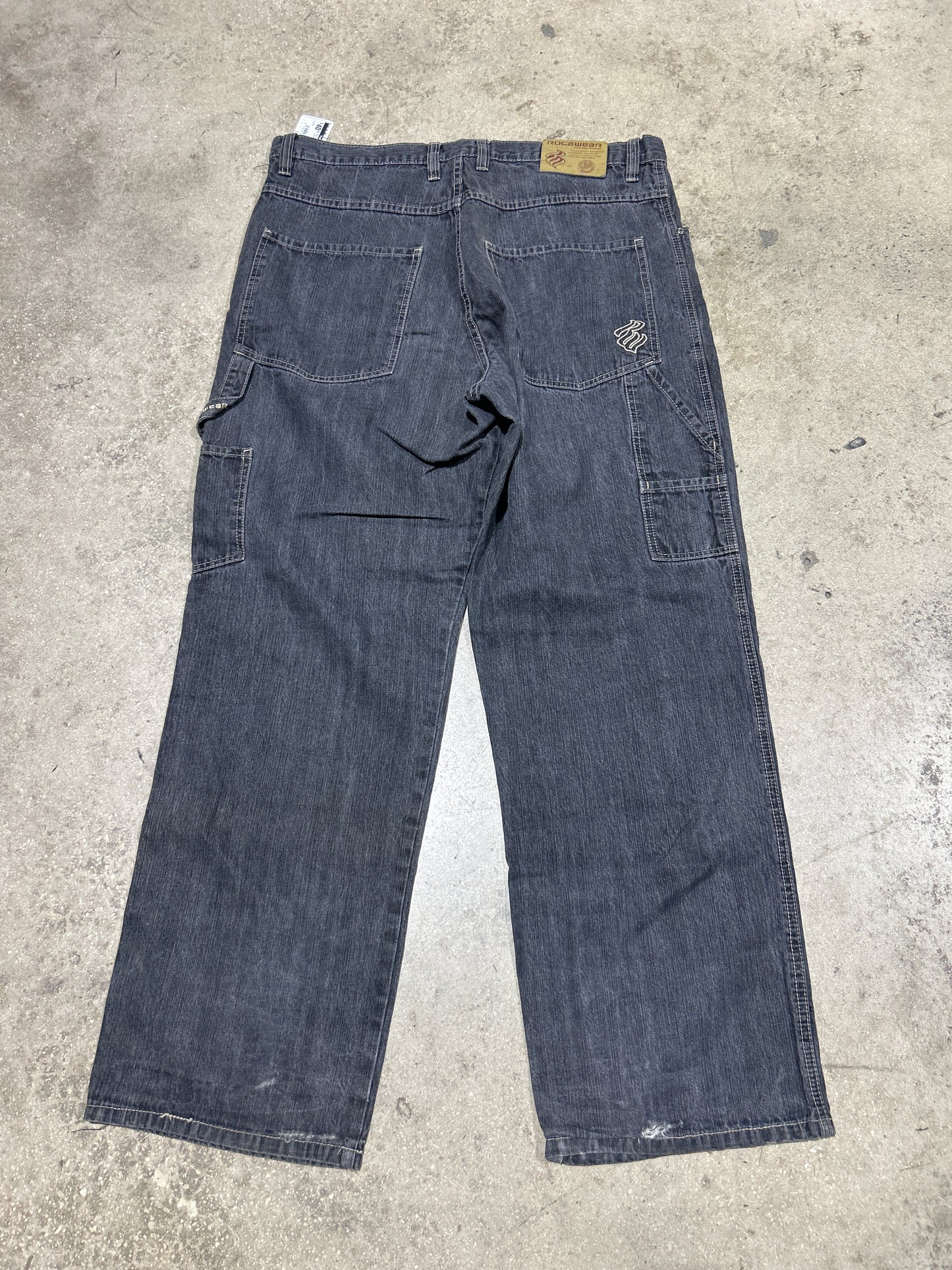 Rocawear Black Baggy Jeans - Black Size 38
