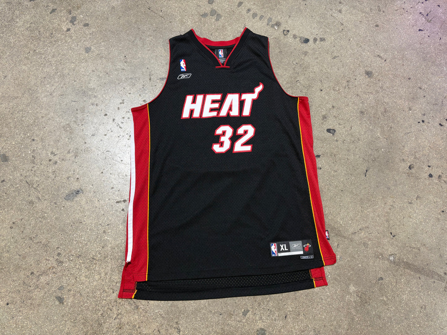 Reebok Miami Heat #32 Shaq Jersey - Black Size XL