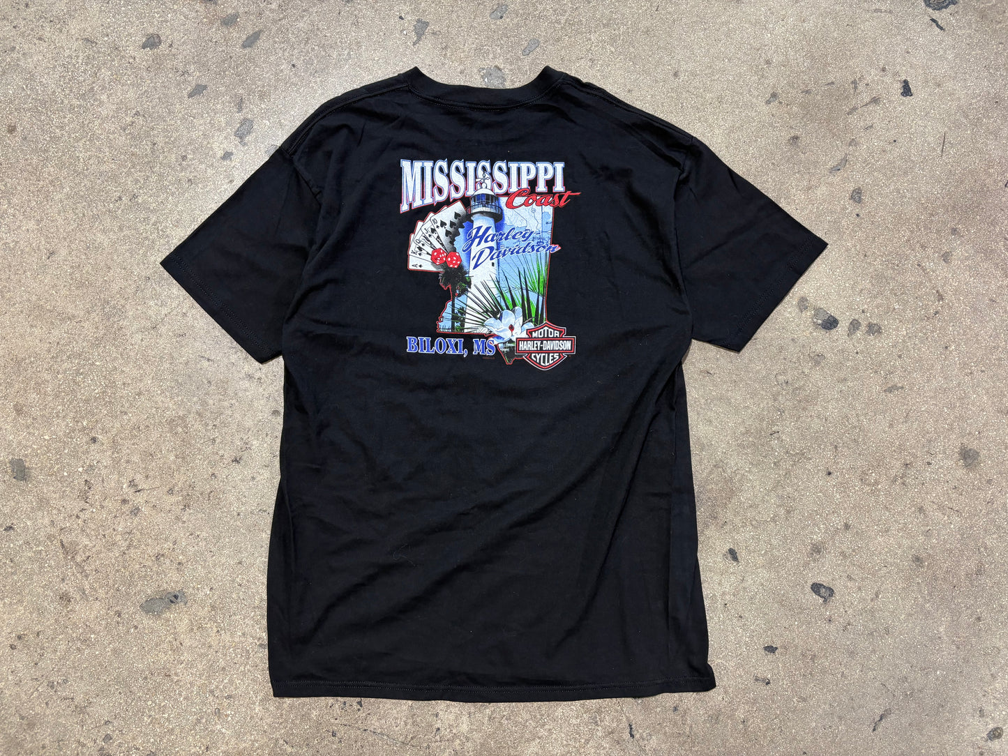 2002 Harley Davidson Shadow Eagle Mississippi Tee - Black Size 2XL