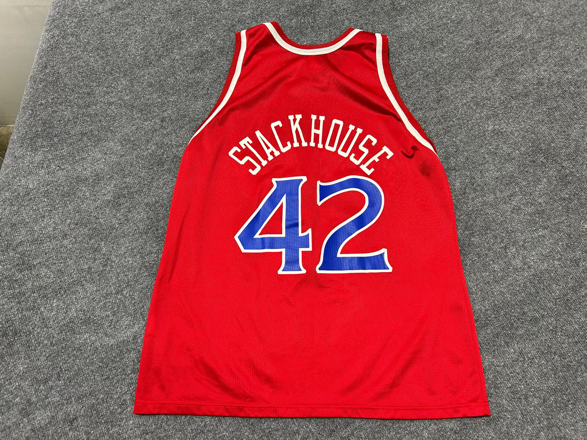 Philadelphia 76ers Stackhouse #42 Basketball Jersey - Red Size XL/48