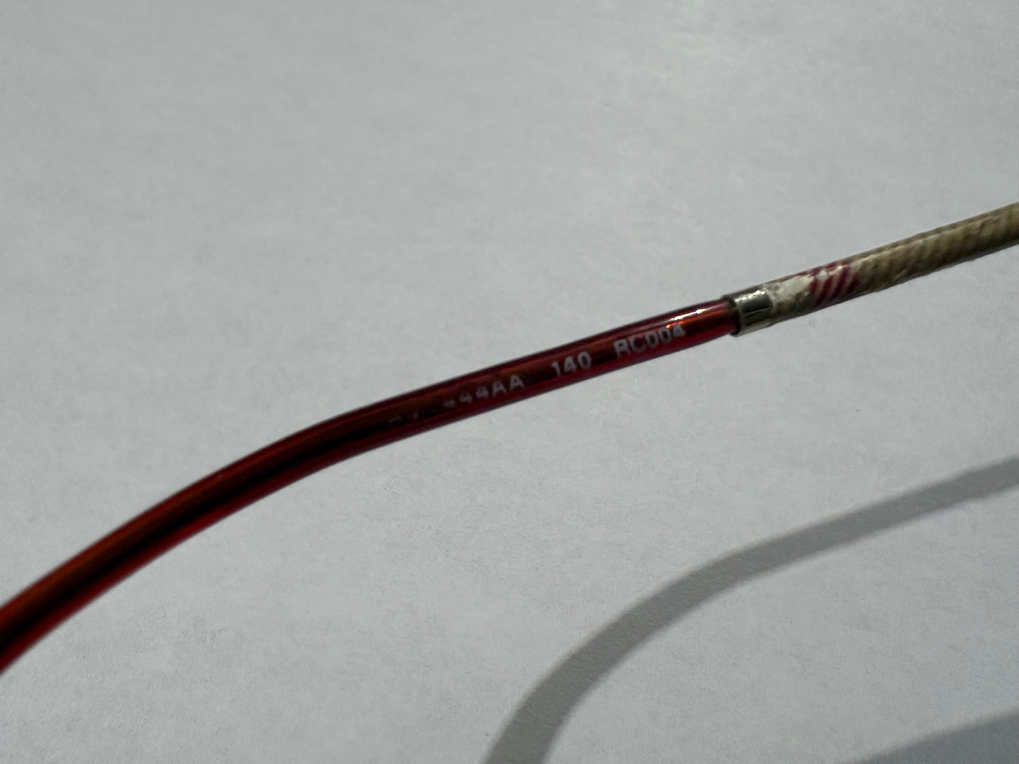 Burberry Thin Framed Glasses - Red/ Beige