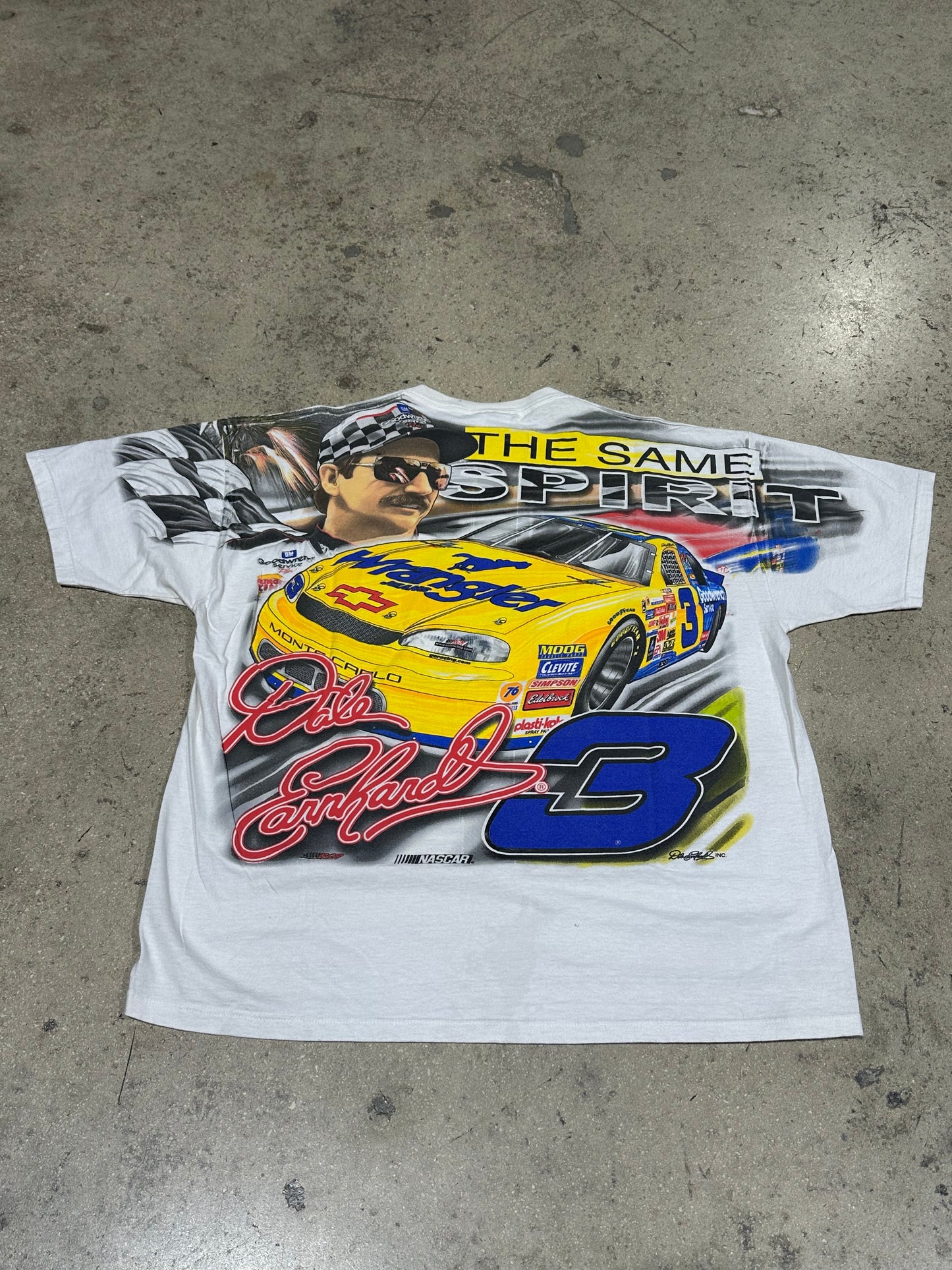 Nascar Dale Earnhardt The New Breed AOP Tee - White Size XL
