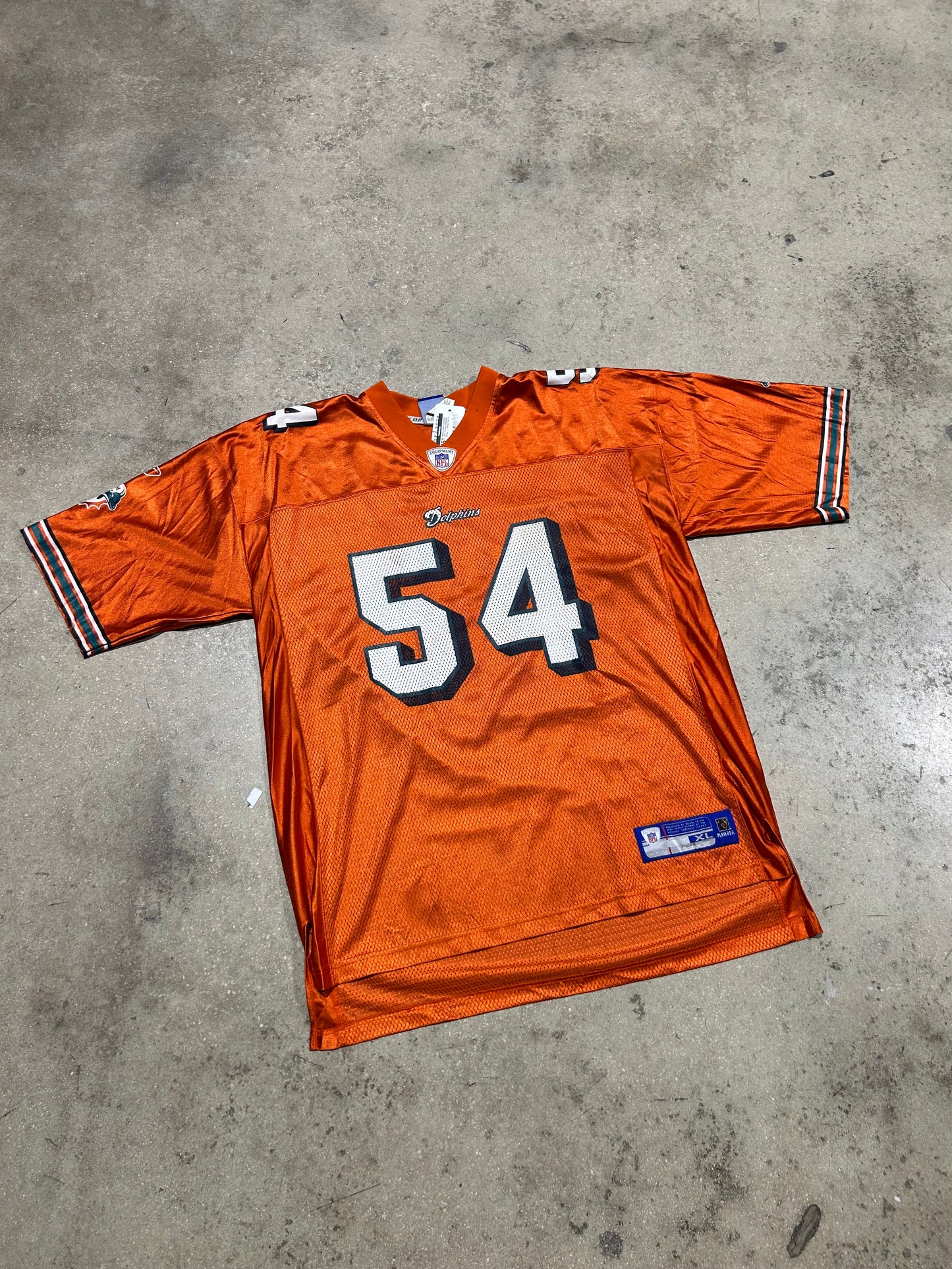 Reebok Miami Dolphins Zach Thomas Alternate Jersey - Orange Size XL